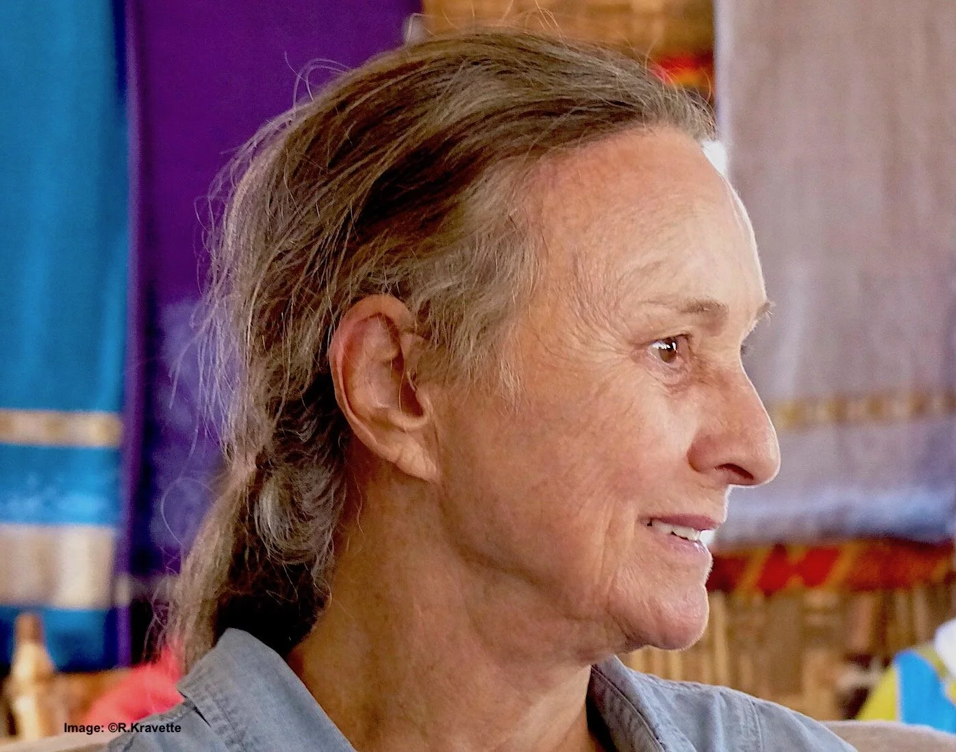 Traveler Listening to the Ancient Stories