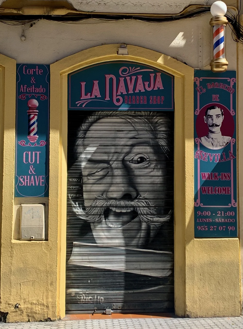 A barber shop near our hotels