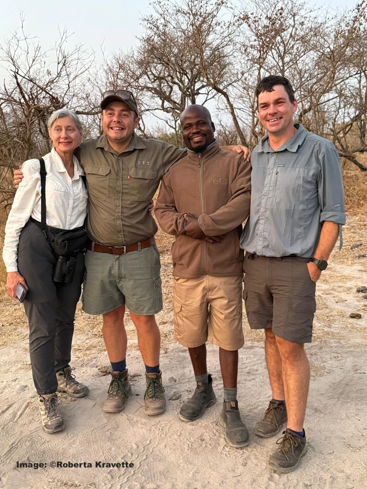 Me, Roberta, Sabi Sands guide, Marlo, tracker, David and our own Marc Cronje. 