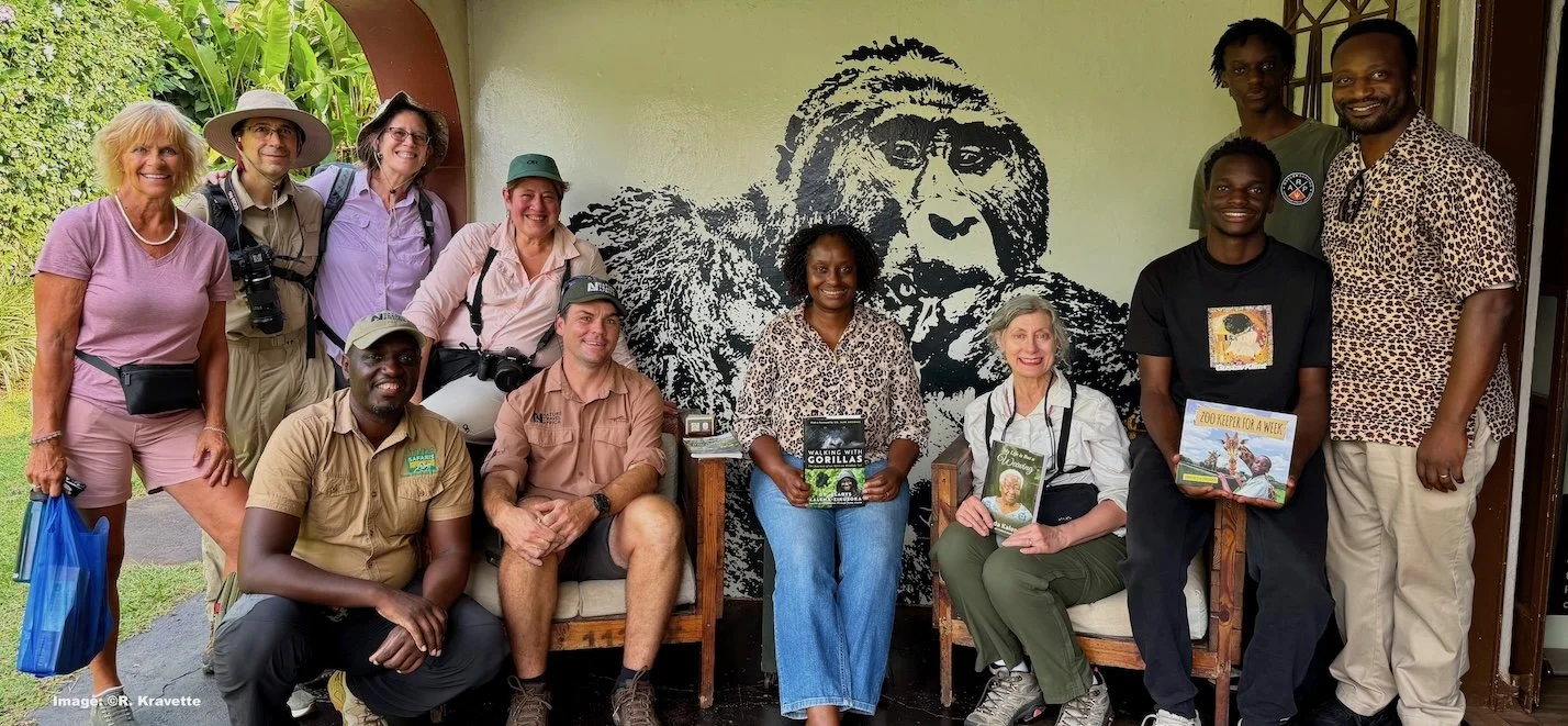 Dr. Gladys Kalema-Zikusoka, Roberta Kravette and Destination: Wildlife group in Uganda