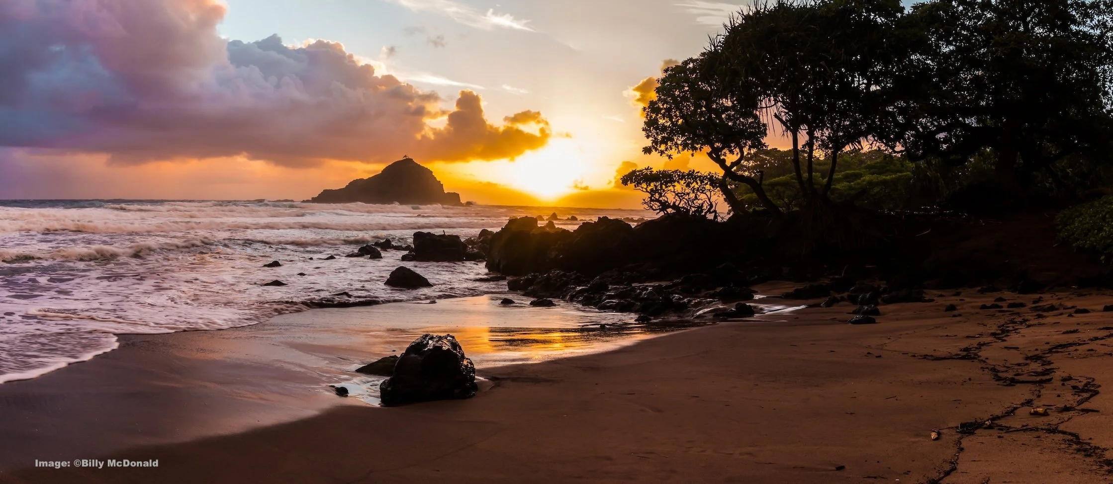The Sunrise on a Maui Beach, Hawaii