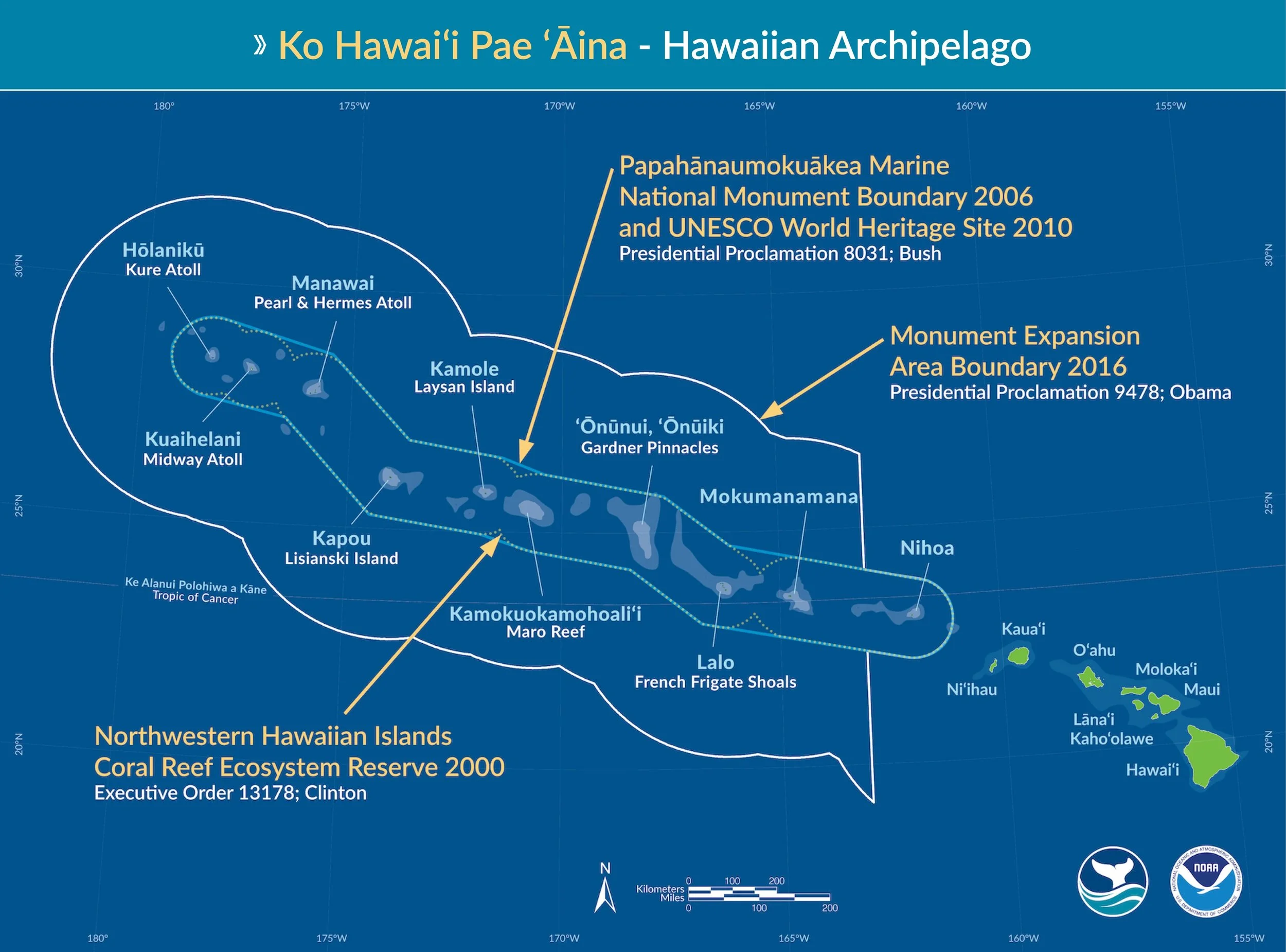 Map of Paphanaumokuakea National Monument
