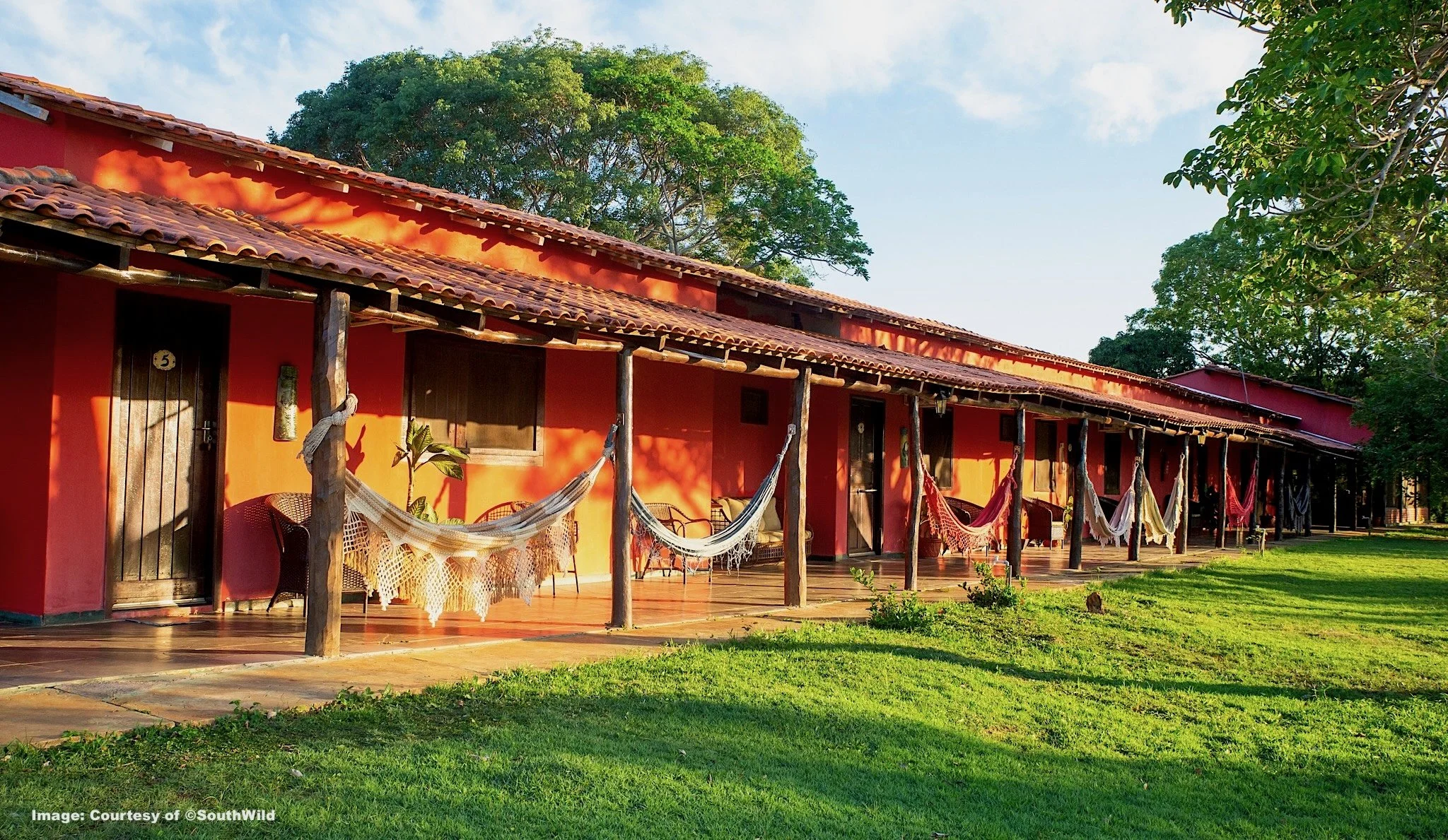 The colorful and comfortable SouthWild Pantanal Lodge
