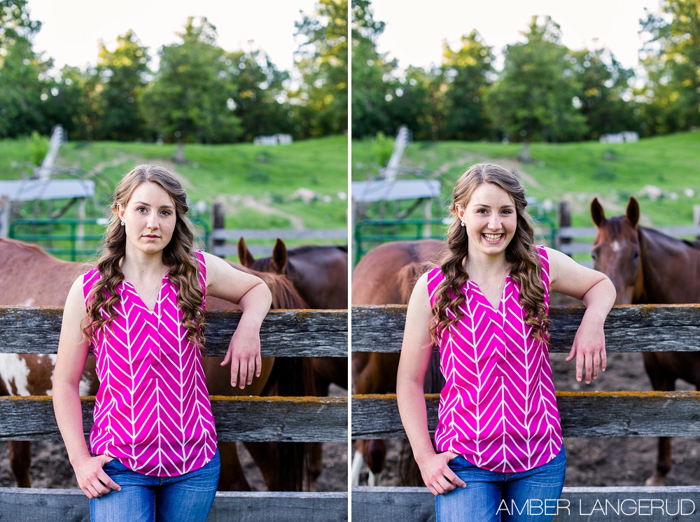 High School Senior Pictures Country Styled with Horse Frazee, MN