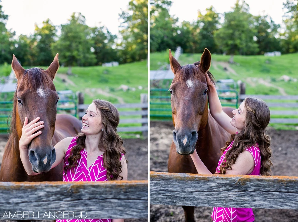 High School Senior Pictures Country Styled with Horse Frazee, MN