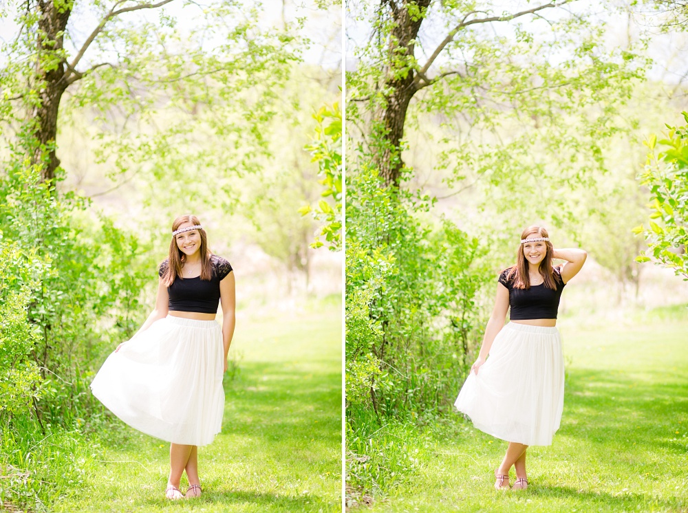 Outdoor Tulle Skirt Inspired Senior Session | Amber Langerud Photography