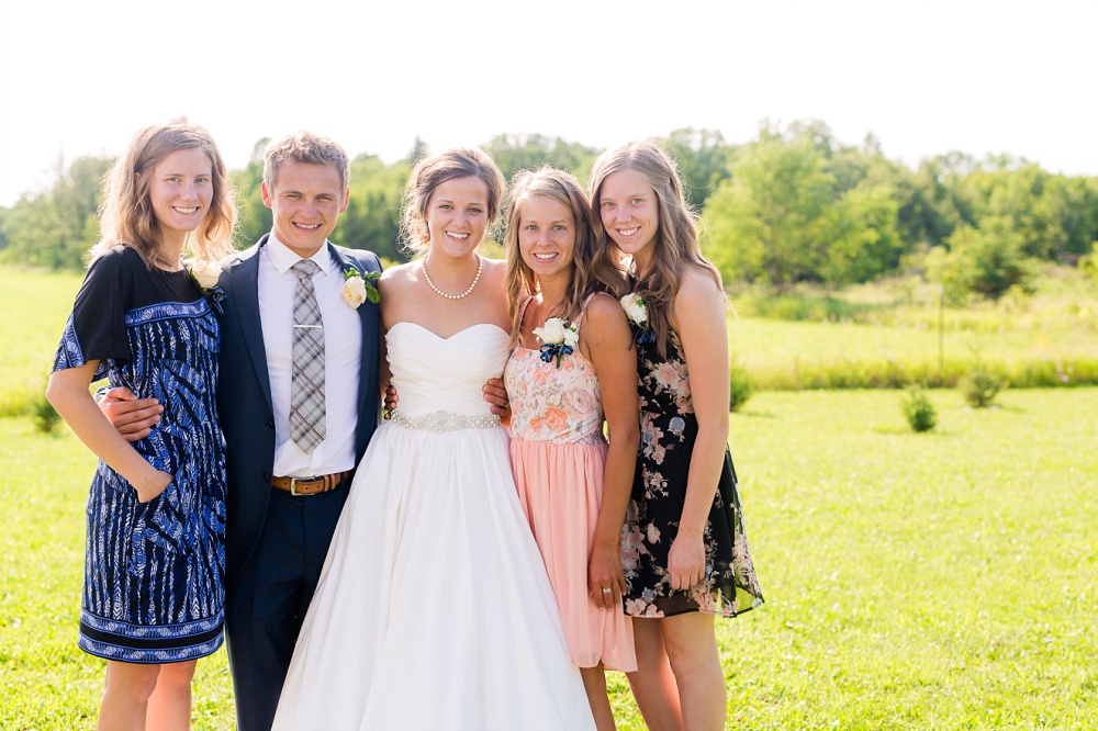 Wolf Lake, MN Country Styled Wedding, White Dress, Blue Suite | Photographed by Amber Langerud Photography
