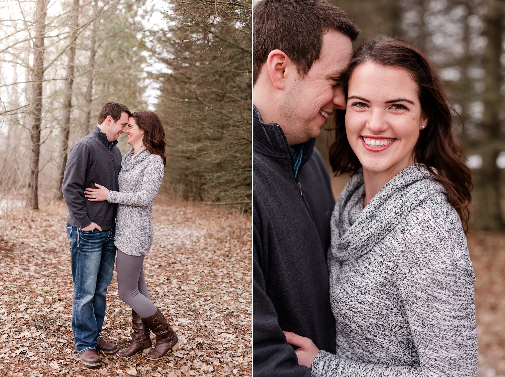 Wintertime, Country Styled Engagement Session with their Dogs near Audubon, MN by Amber Langerud Photography