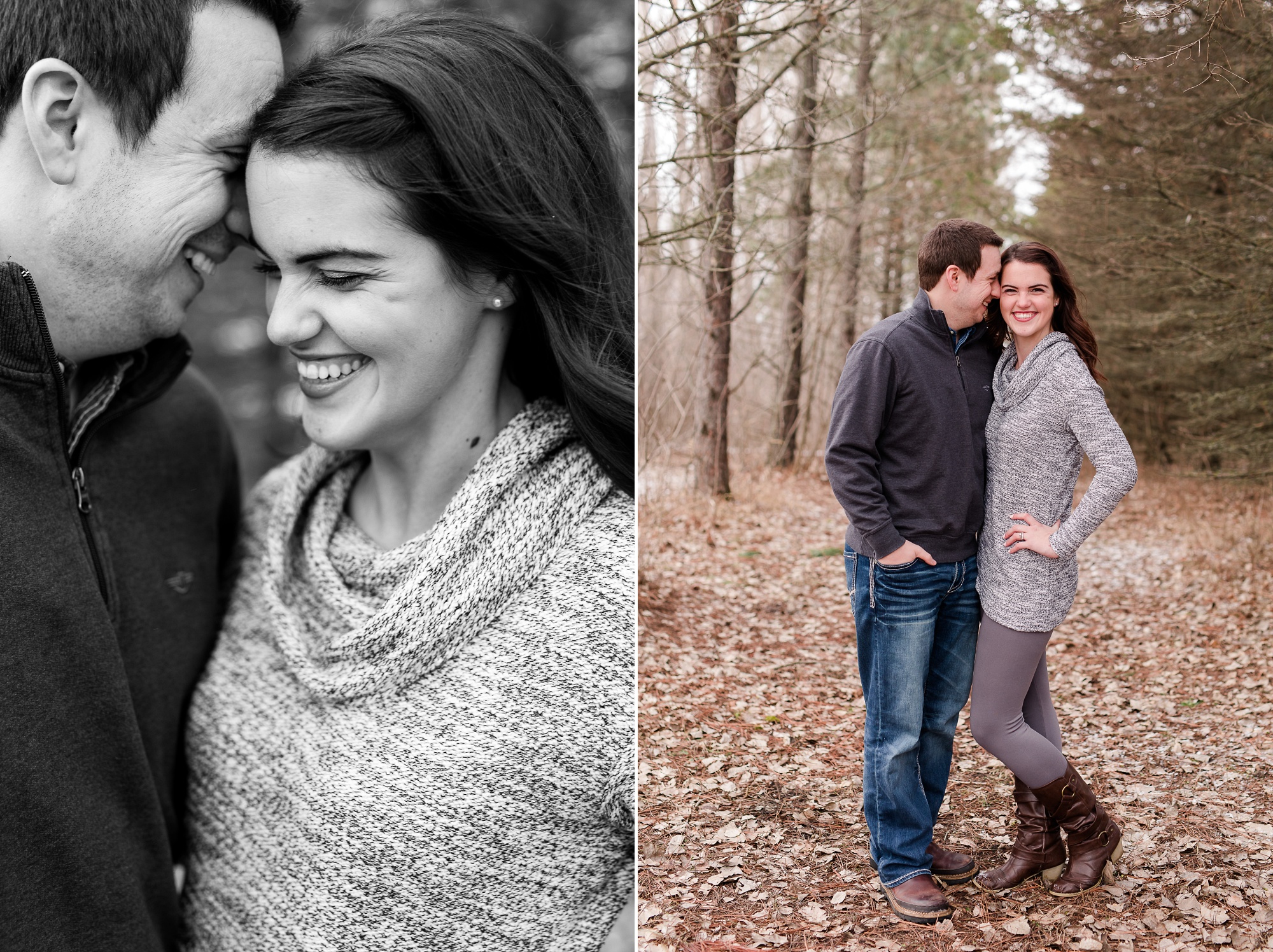 Wintertime, Country Styled Engagement Session with their Dogs near Audubon, MN by Amber Langerud Photography