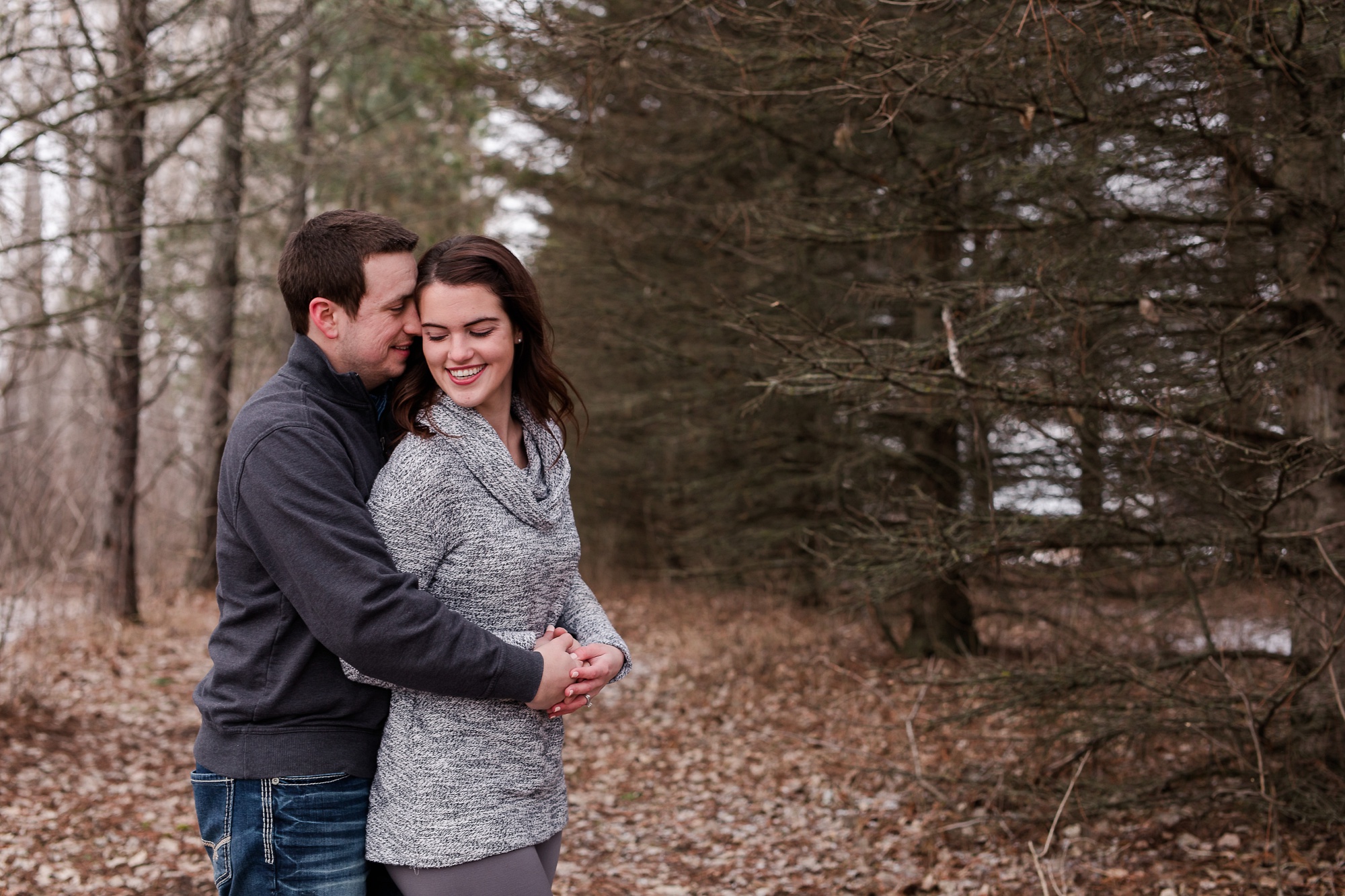 Wintertime, Country Styled Engagement Session with their Dogs near Audubon, MN by Amber Langerud Photography