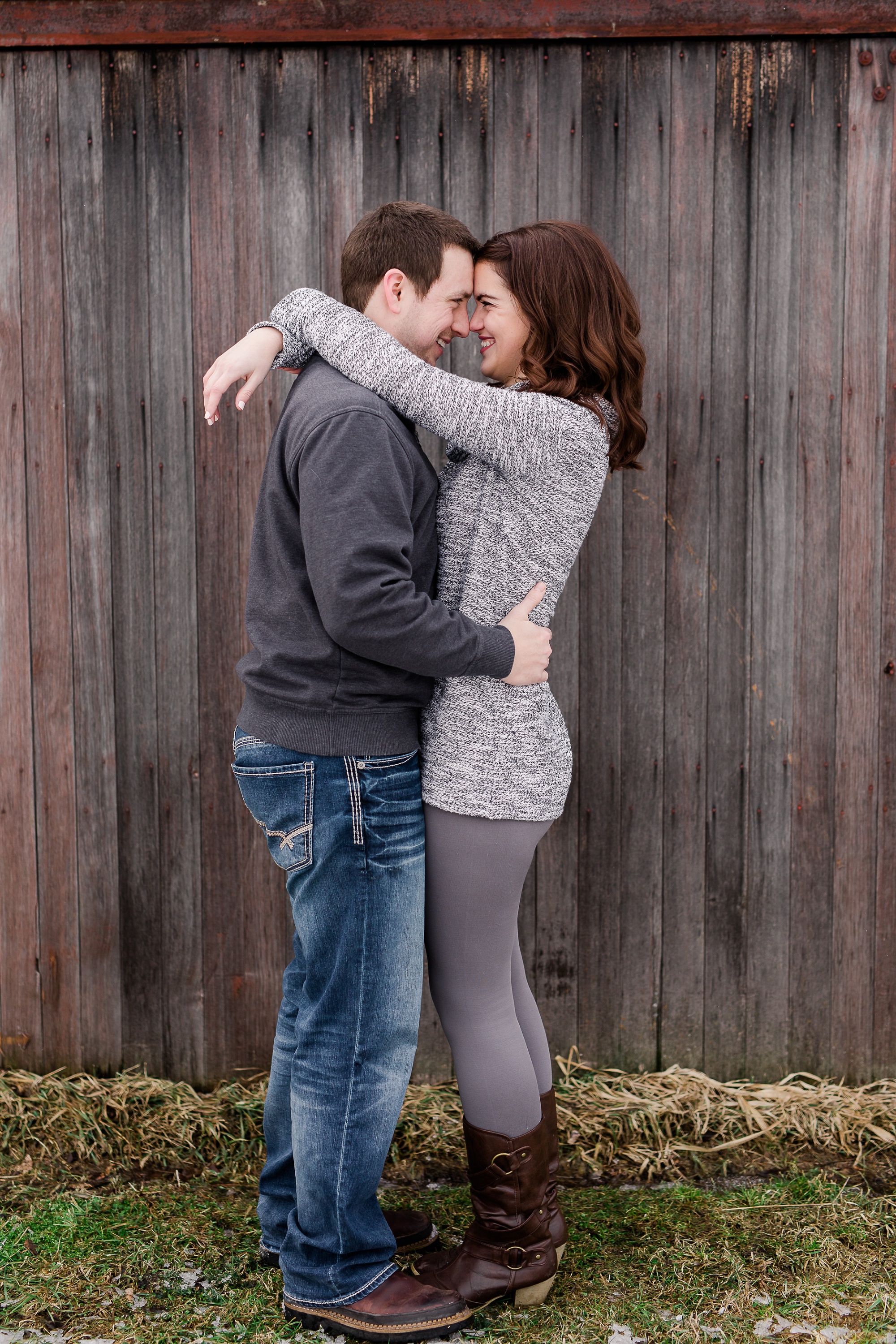 Wintertime, Country Styled Engagement Session with their Dogs near Audubon, MN by Amber Langerud Photography