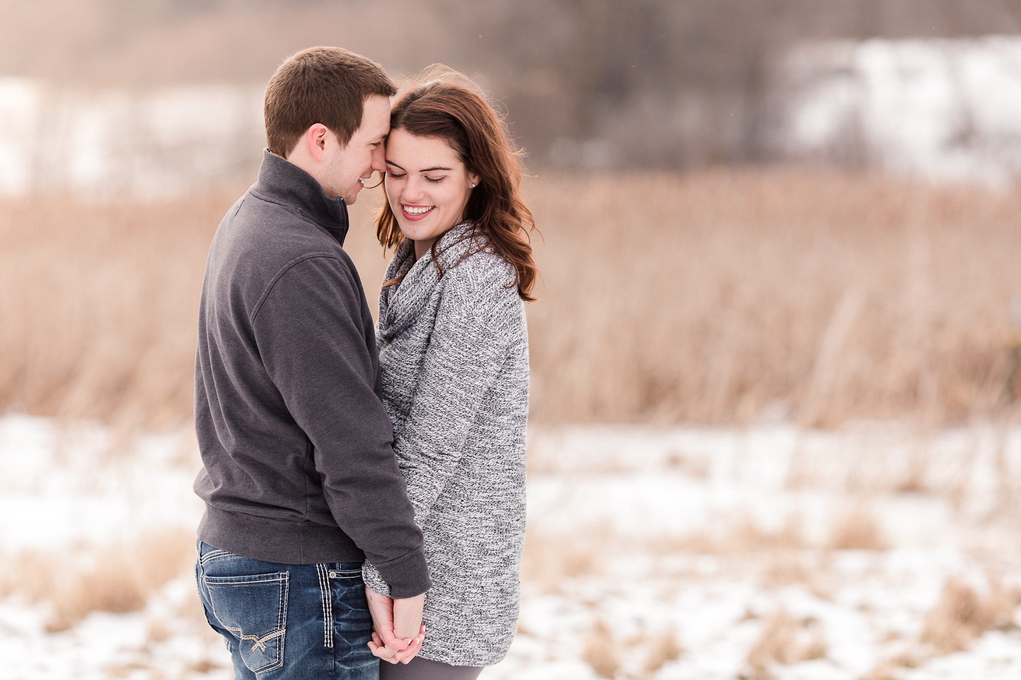 Wintertime, Country Styled Engagement Session with their Dogs near Audubon, MN by Amber Langerud Photography