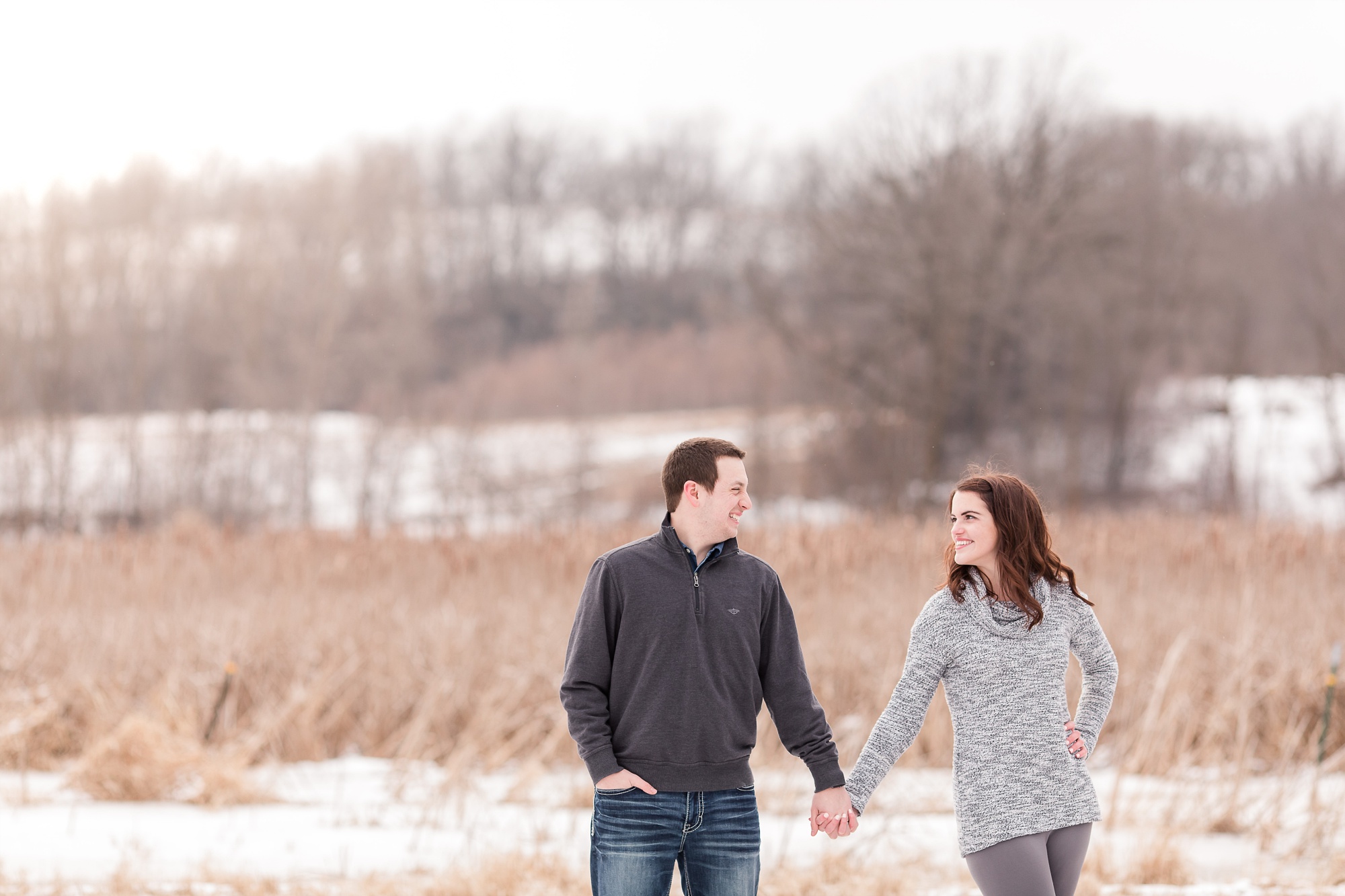 Wintertime, Country Styled Engagement Session with their Dogs near Audubon, MN by Amber Langerud Photography