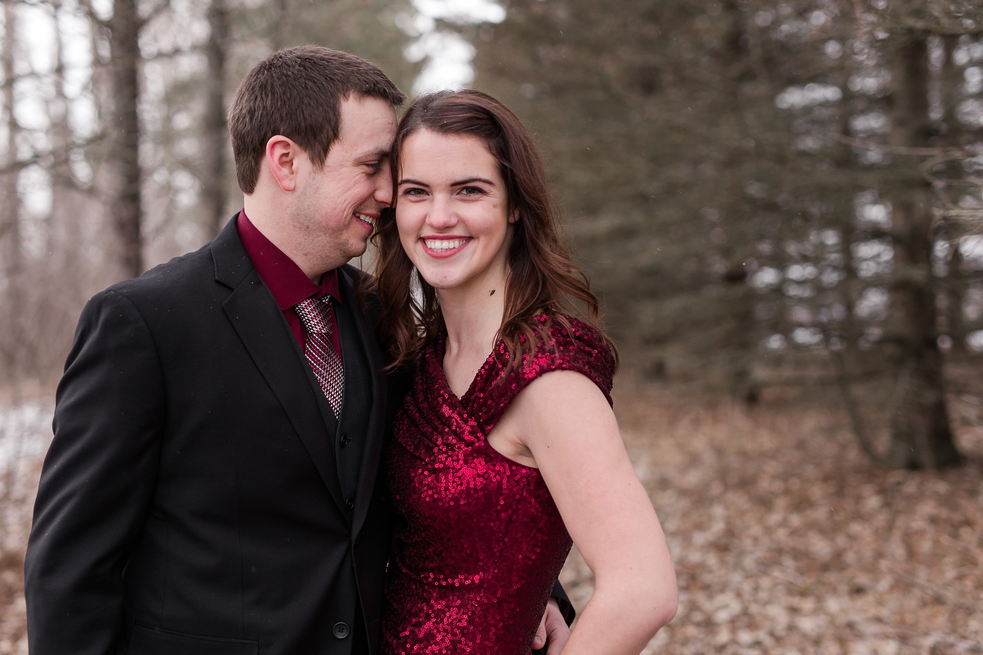 Wintertime, Country Styled Engagement Session with their Dogs near Audubon, MN by Amber Langerud Photography