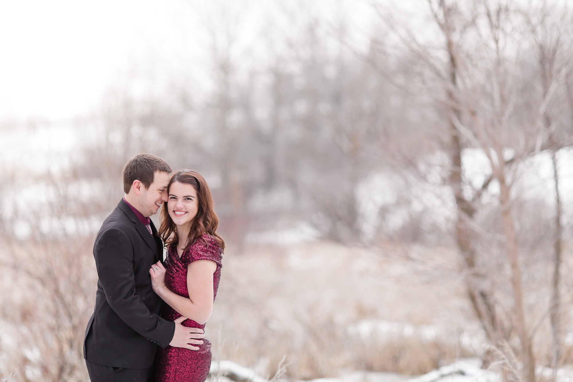 Wintertime, Country Styled Engagement Session with their Dogs near Audubon, MN by Amber Langerud Photography