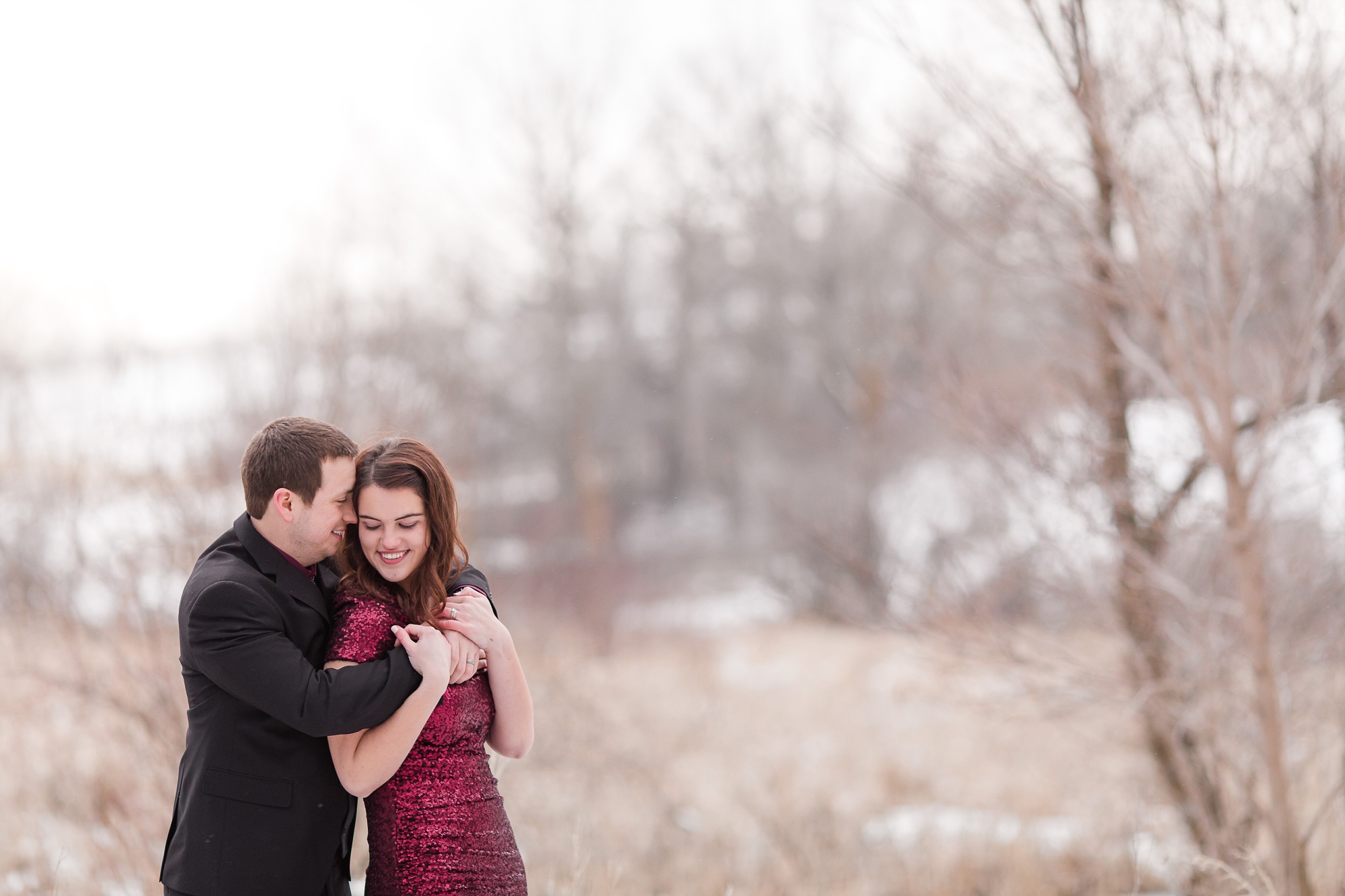 Wintertime, Country Styled Engagement Session with their Dogs near Audubon, MN by Amber Langerud Photography