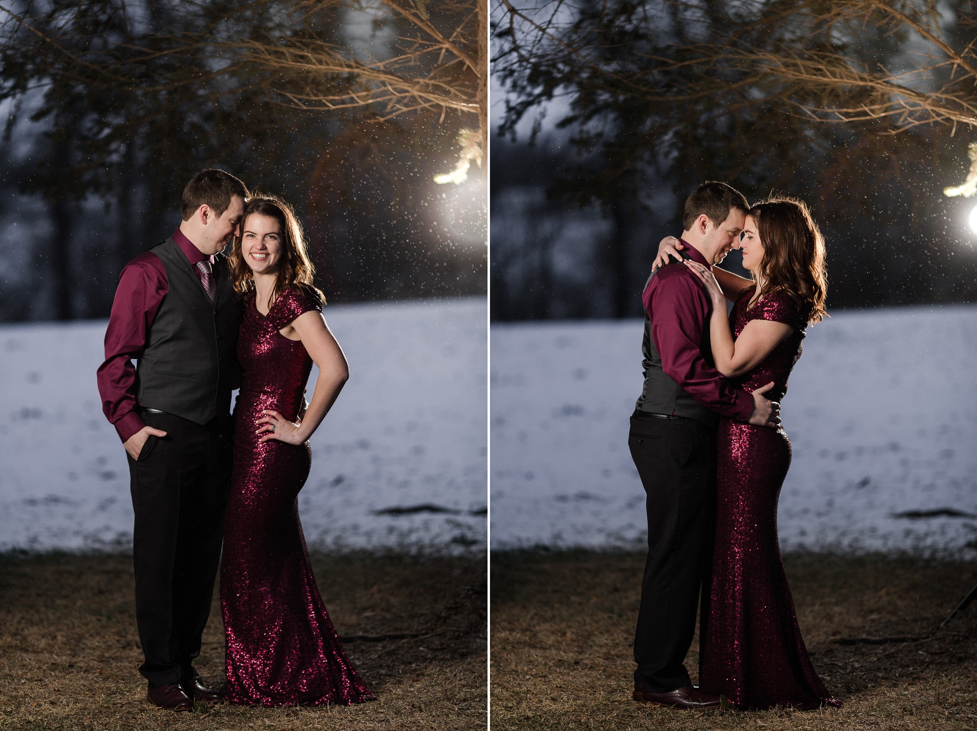 Wintertime, Country Styled Engagement Session with their Dogs near Audubon, MN by Amber Langerud Photography