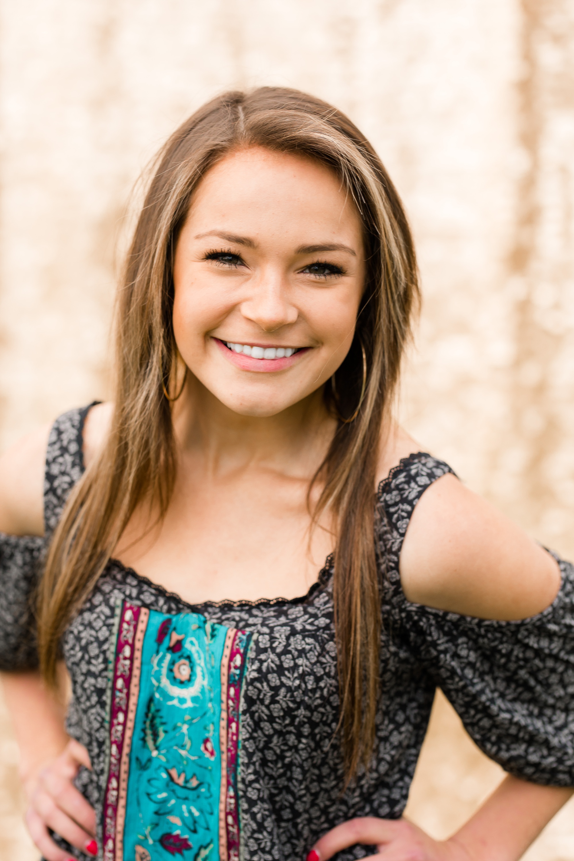 Country & Gold Sequin Backdrop Styled Senior Session near Audubon, MN by Amber Langerud Photography | Anna Donner
