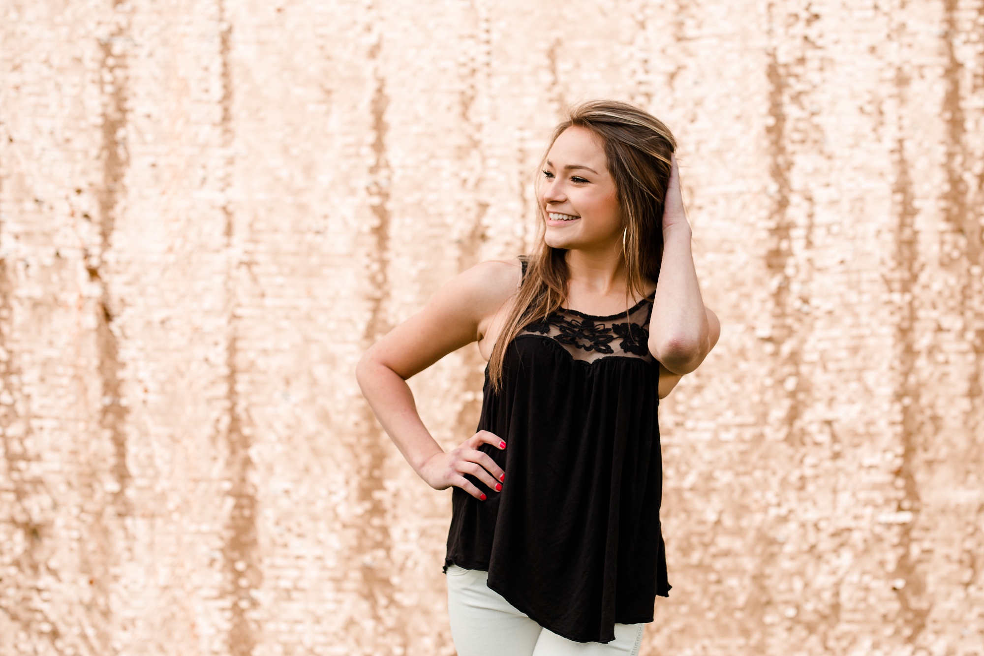 Country & Gold Sequin Backdrop Styled Senior Session near Audubon, MN by Amber Langerud Photography | Anna Donner