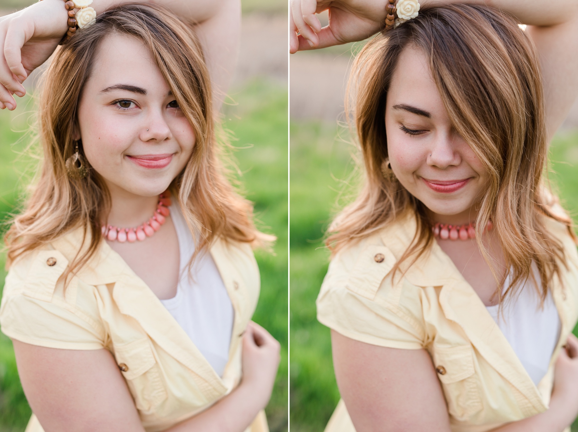 Country & Gold Sequin Styled Portrait Session near Audubon, MN | Dorothy | In a golden/green field | yellow dress | Spring Session | Styled Shoot