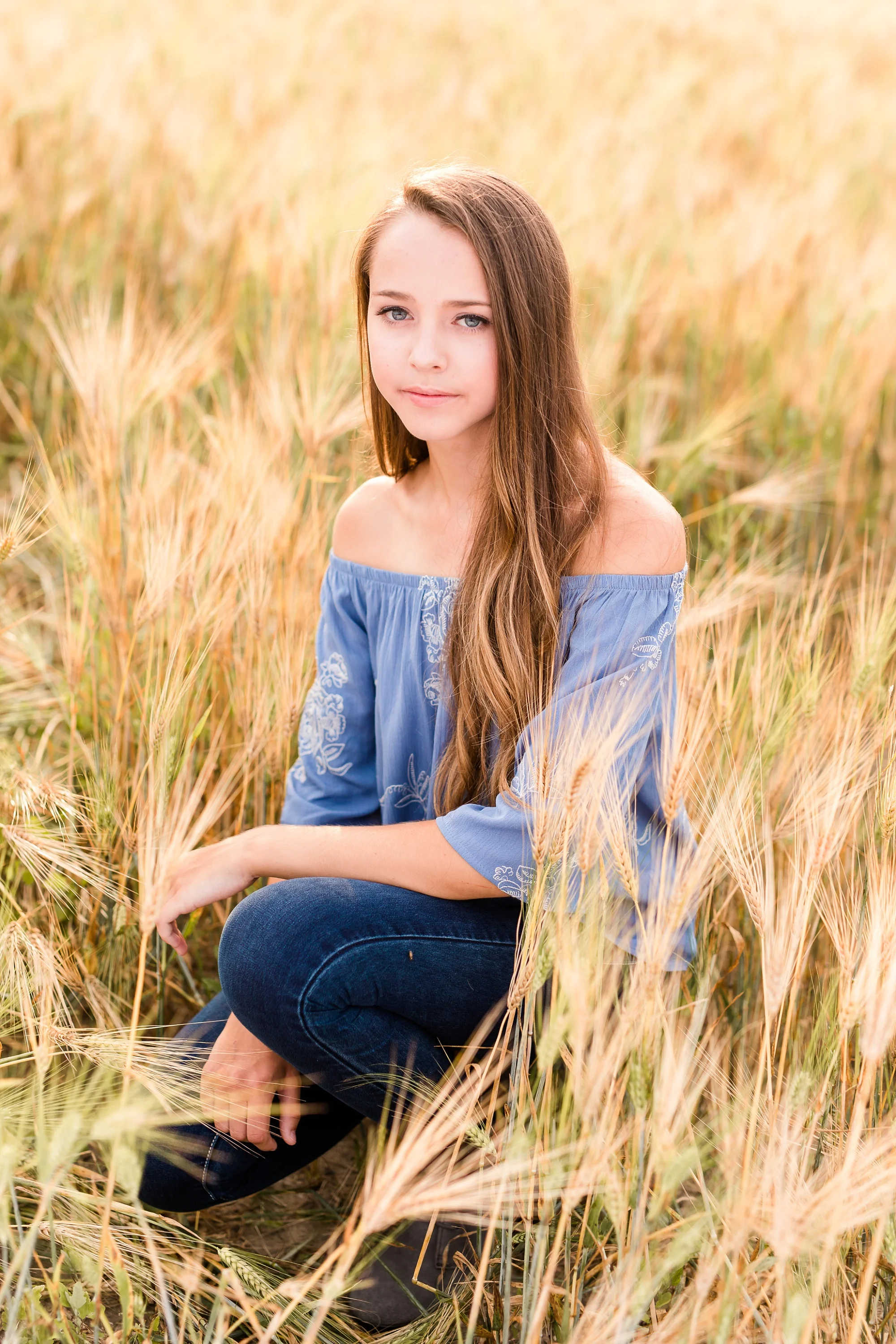 Dance and Country Styled High School Senior Session by Amber Langerud Photography near Audubon in a wheat field | Riley