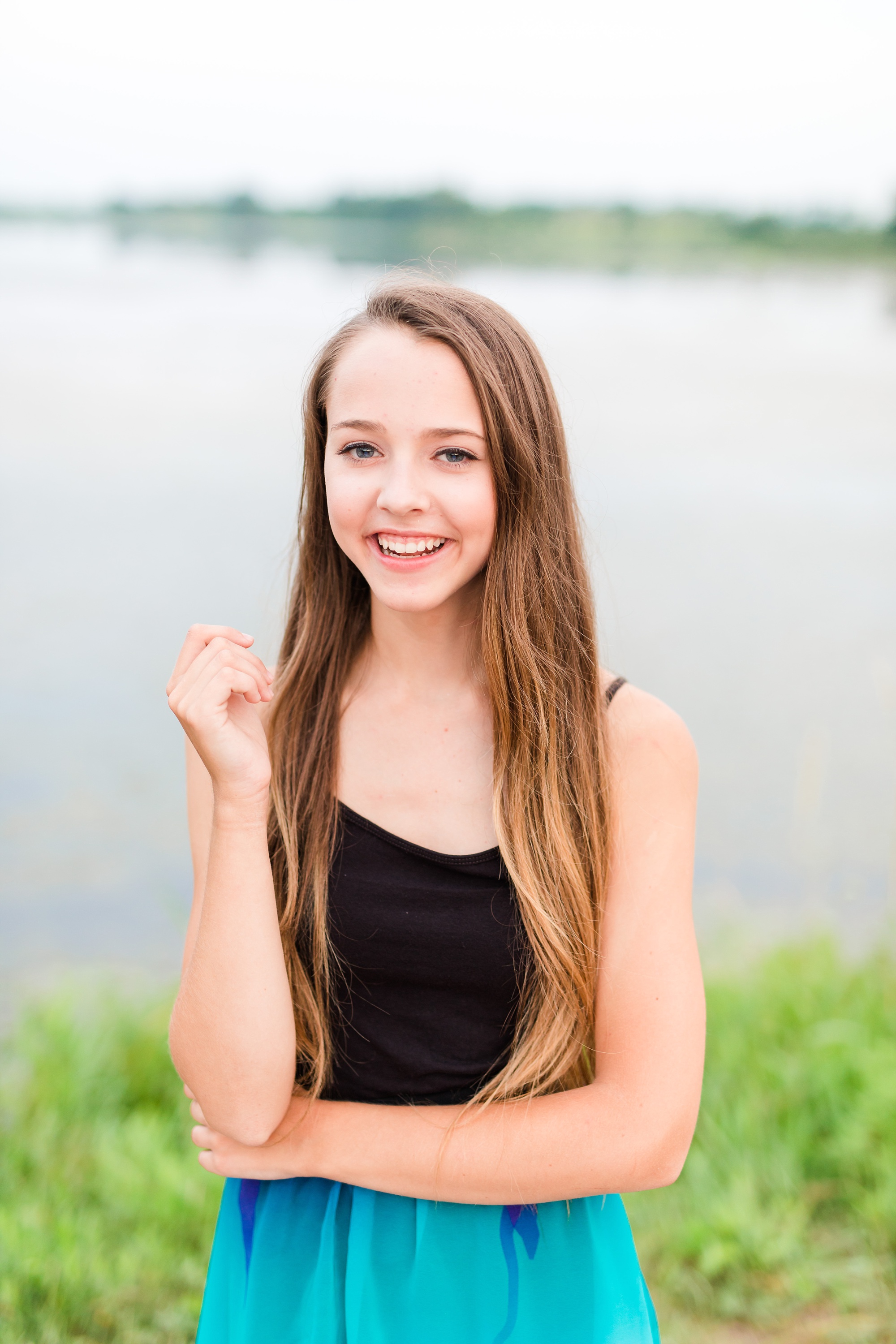 Dance and Country Styled High School Senior Session by Amber Langerud Photography near Audubon in a grassy field | Riley