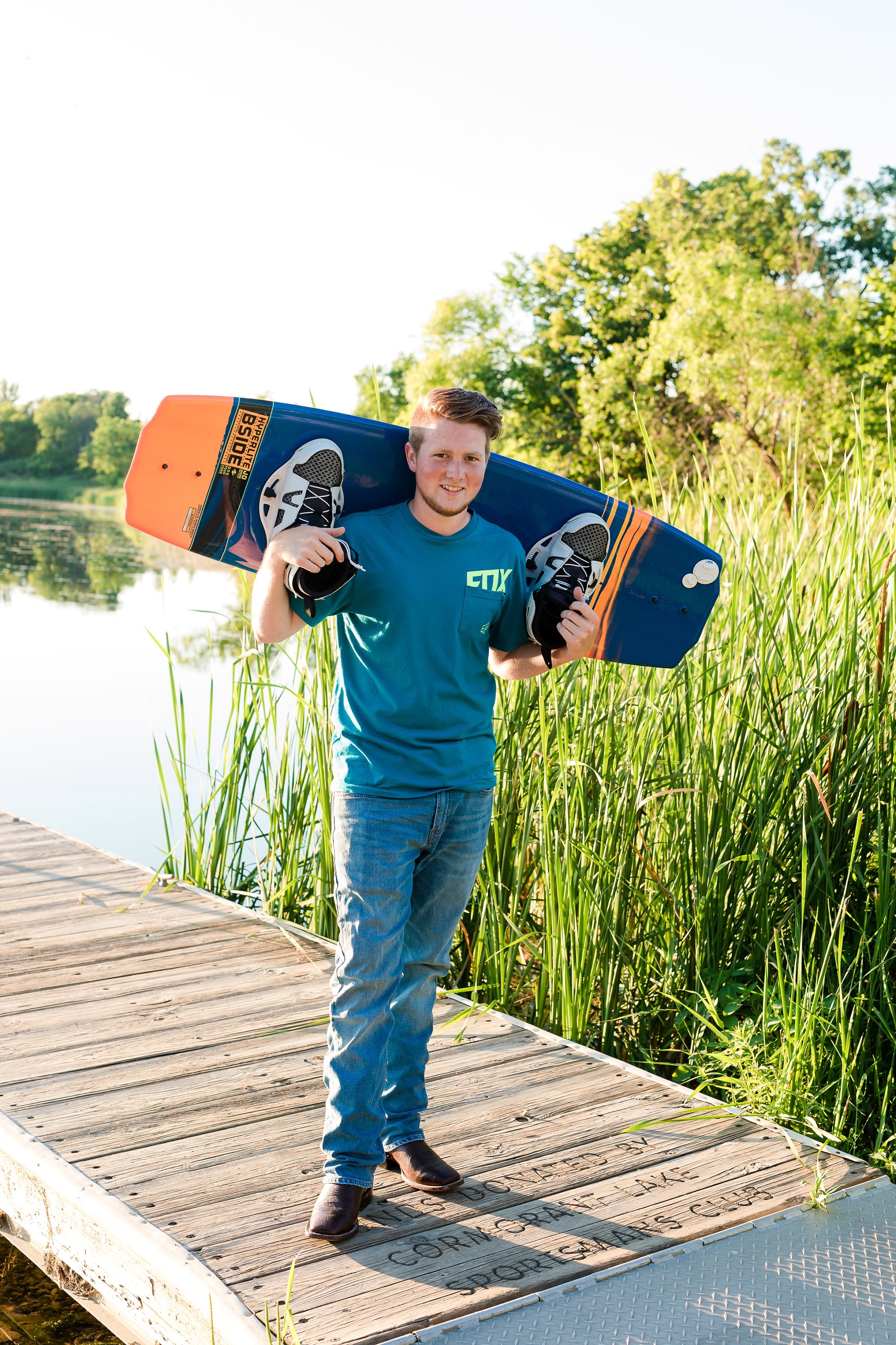 Country Styled Guy Senior Session on Little Cormorant Lake, Minnesota | Elijah