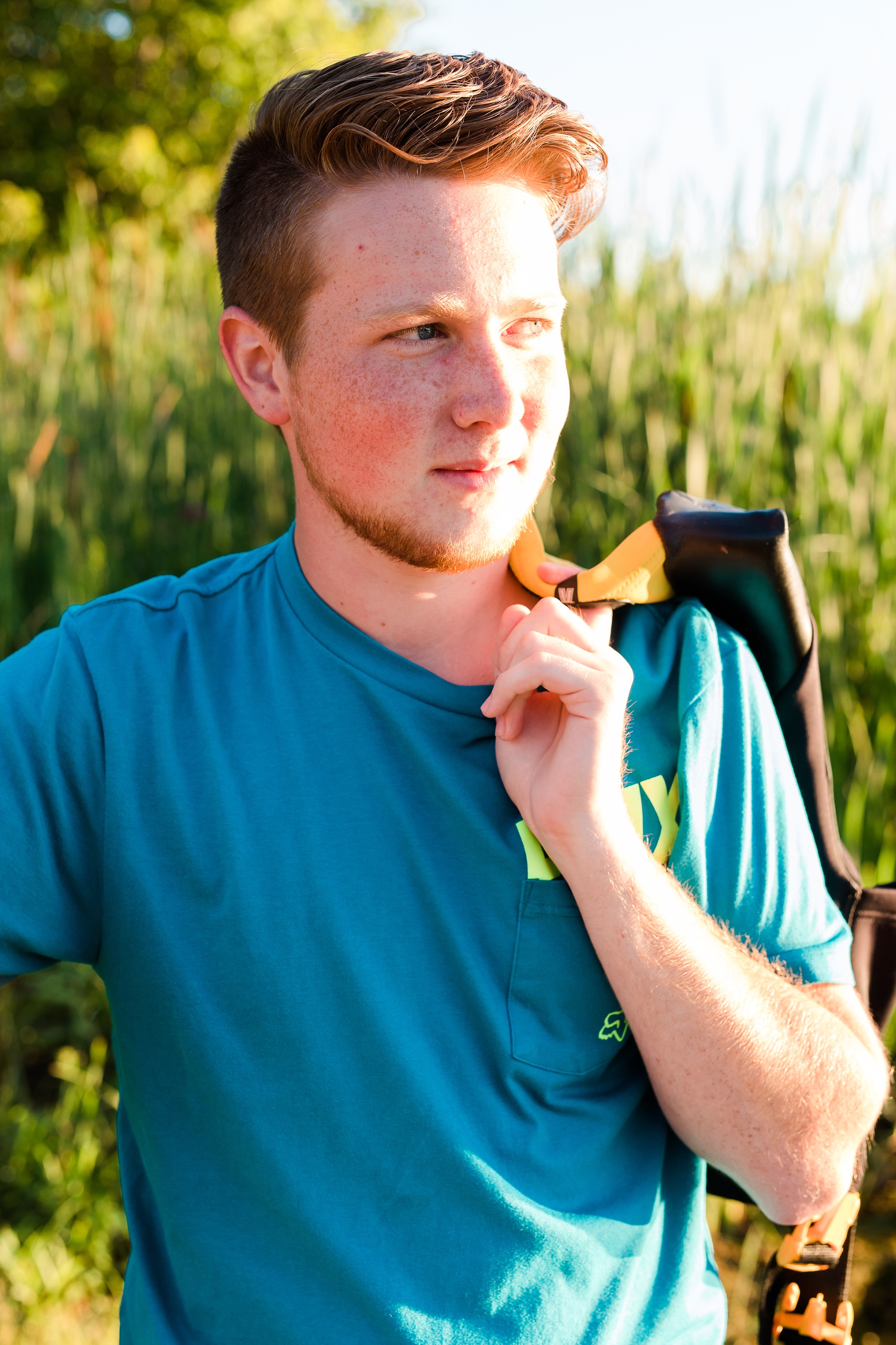 Country Styled Guy Senior Session on Little Cormorant Lake, Minnesota | Elijah
