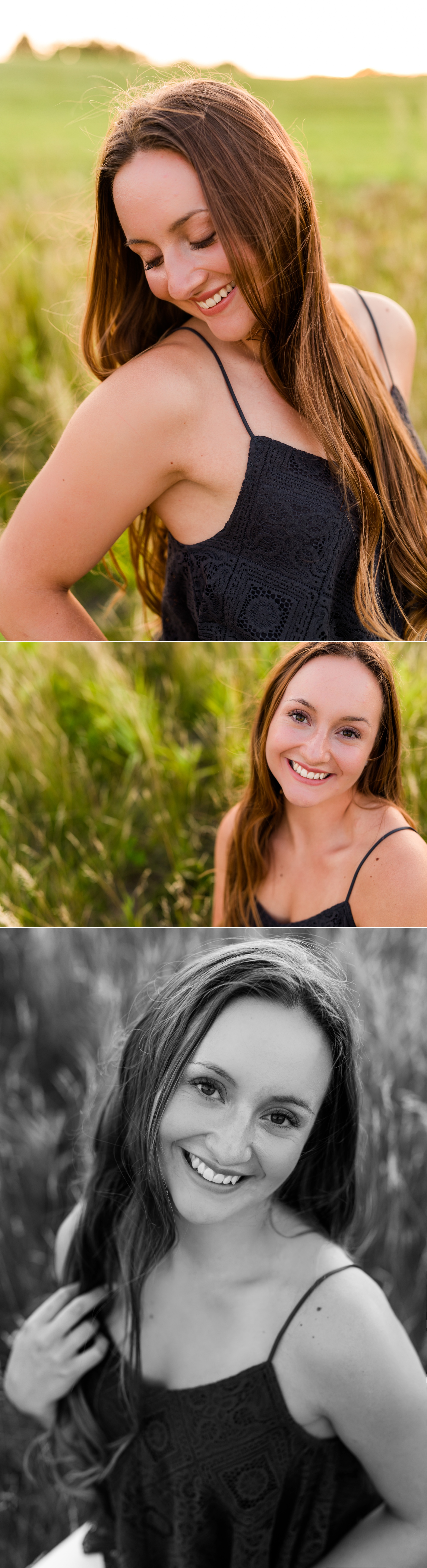 Rural Minnesota High School Senior Session with Hay Bales and by the Lake near Audubon, MN | Livi