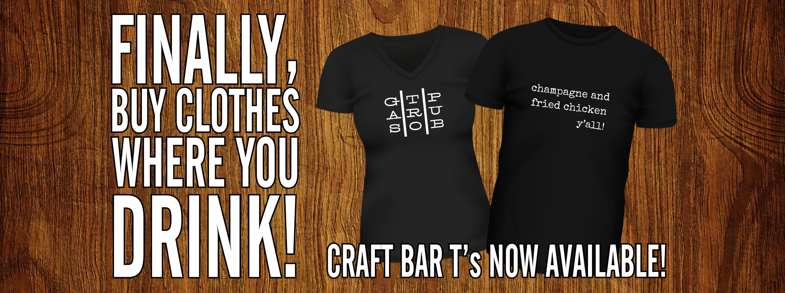 these swaggerific shirts come in T-cut or V-cut, and in a variety of adult sizes