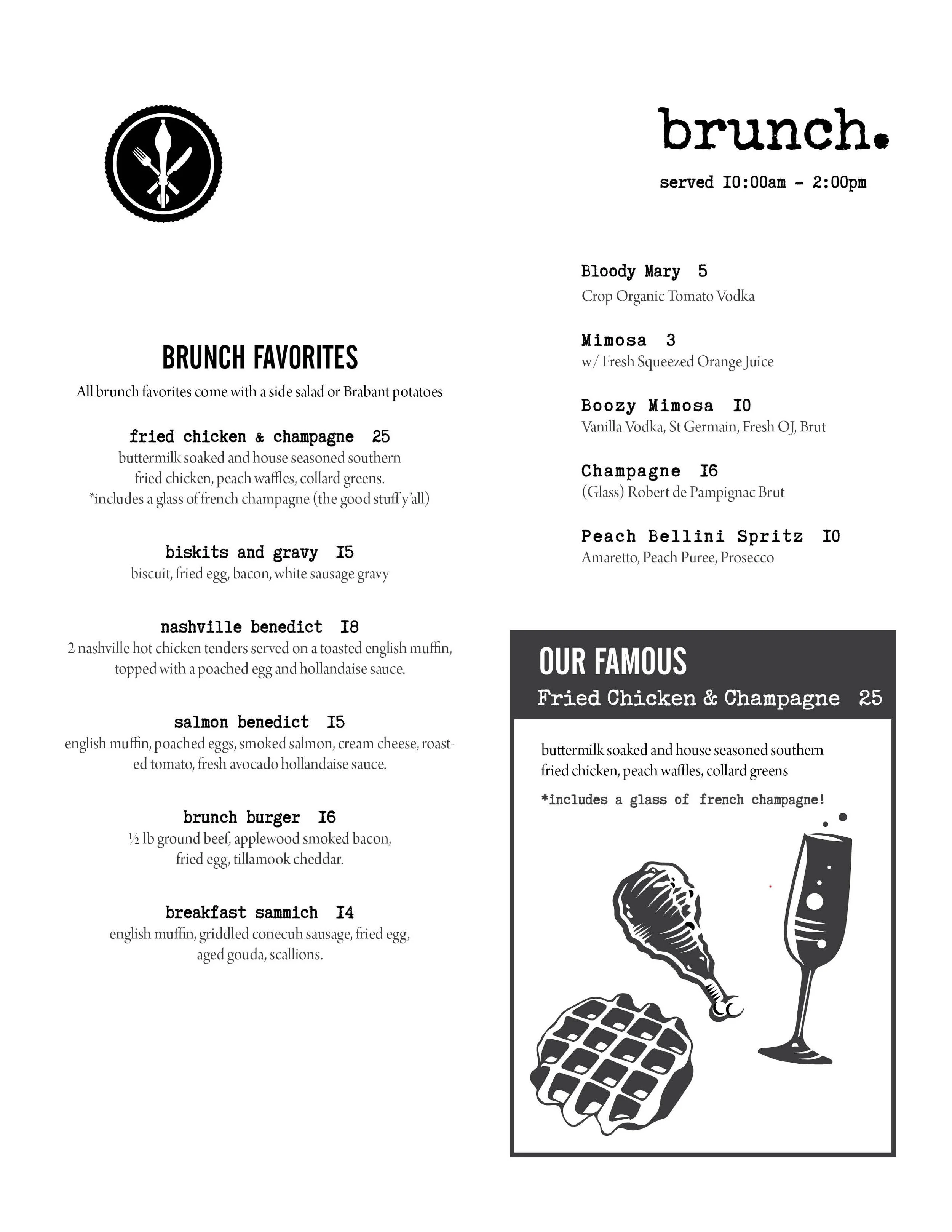 FWB Fort Walton Beach Brunch Specials Sunday at The Craft Bar Uptown Station