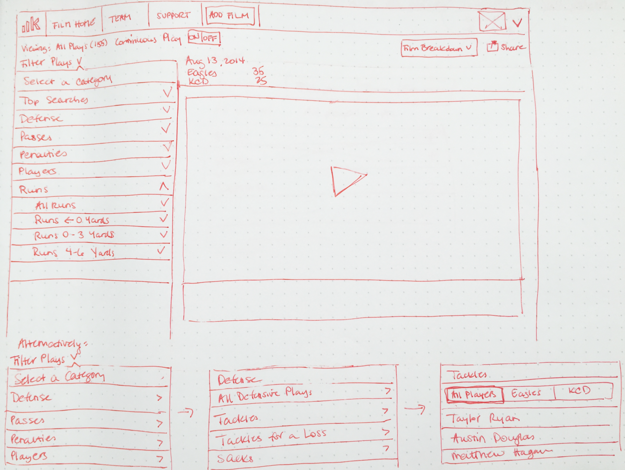 Breakdown Play Filtering (Web)