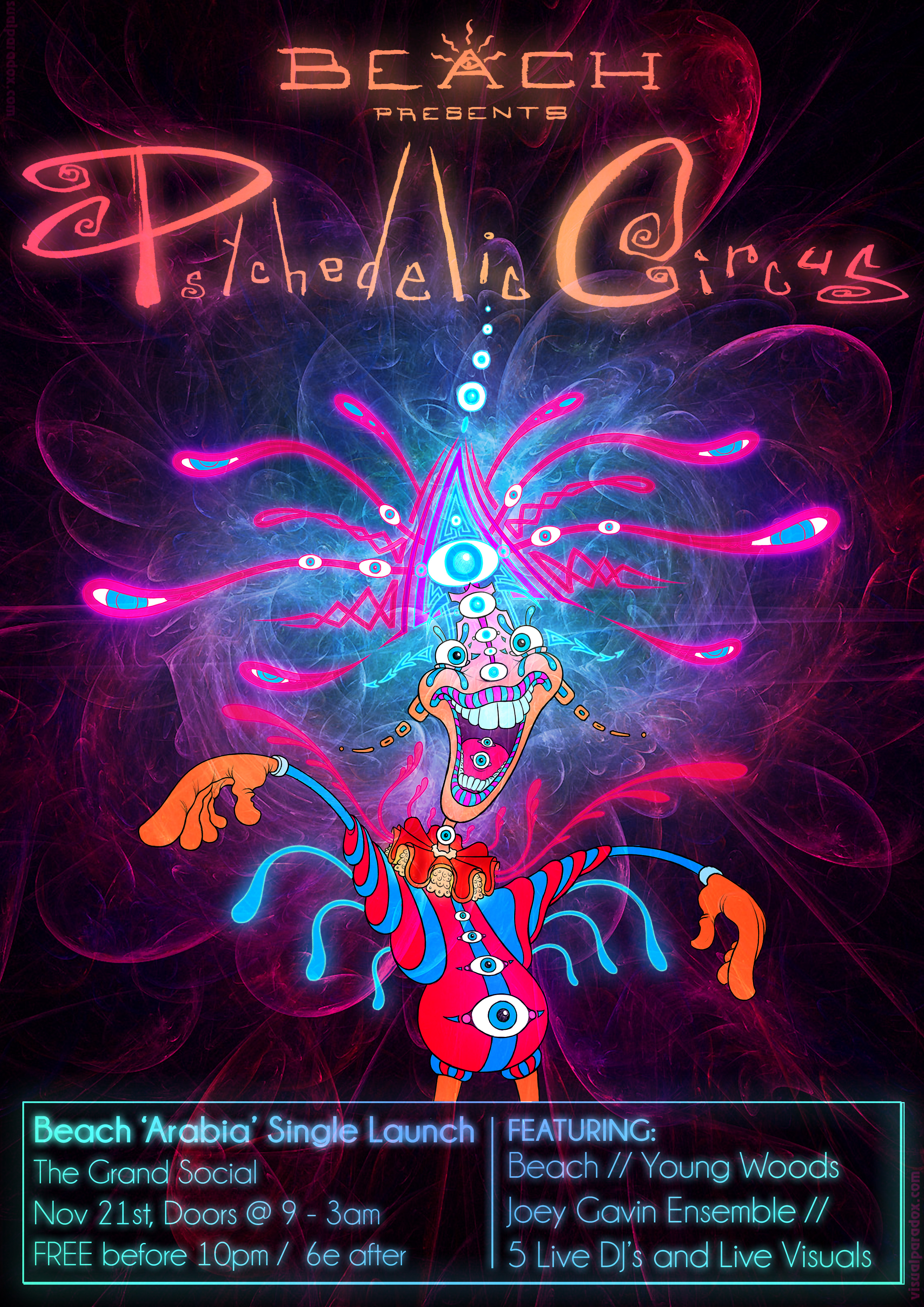 Psychedelic Circus Poster