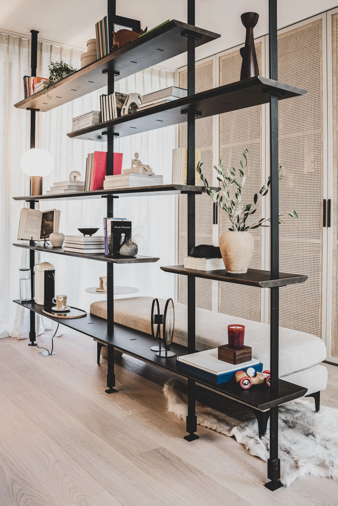 Living room from the Landskronhof new-build apartment in Basel — warm, refined, and thoughtfully designed by Lifestyle Si.