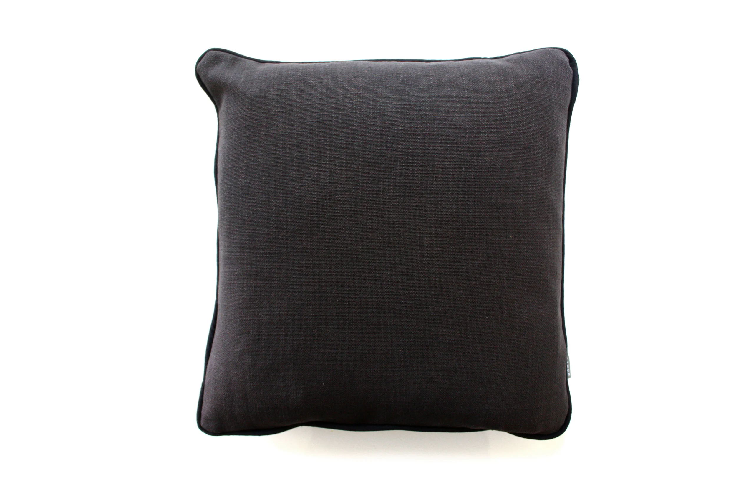 Charcoal Piped Cotton Cushion