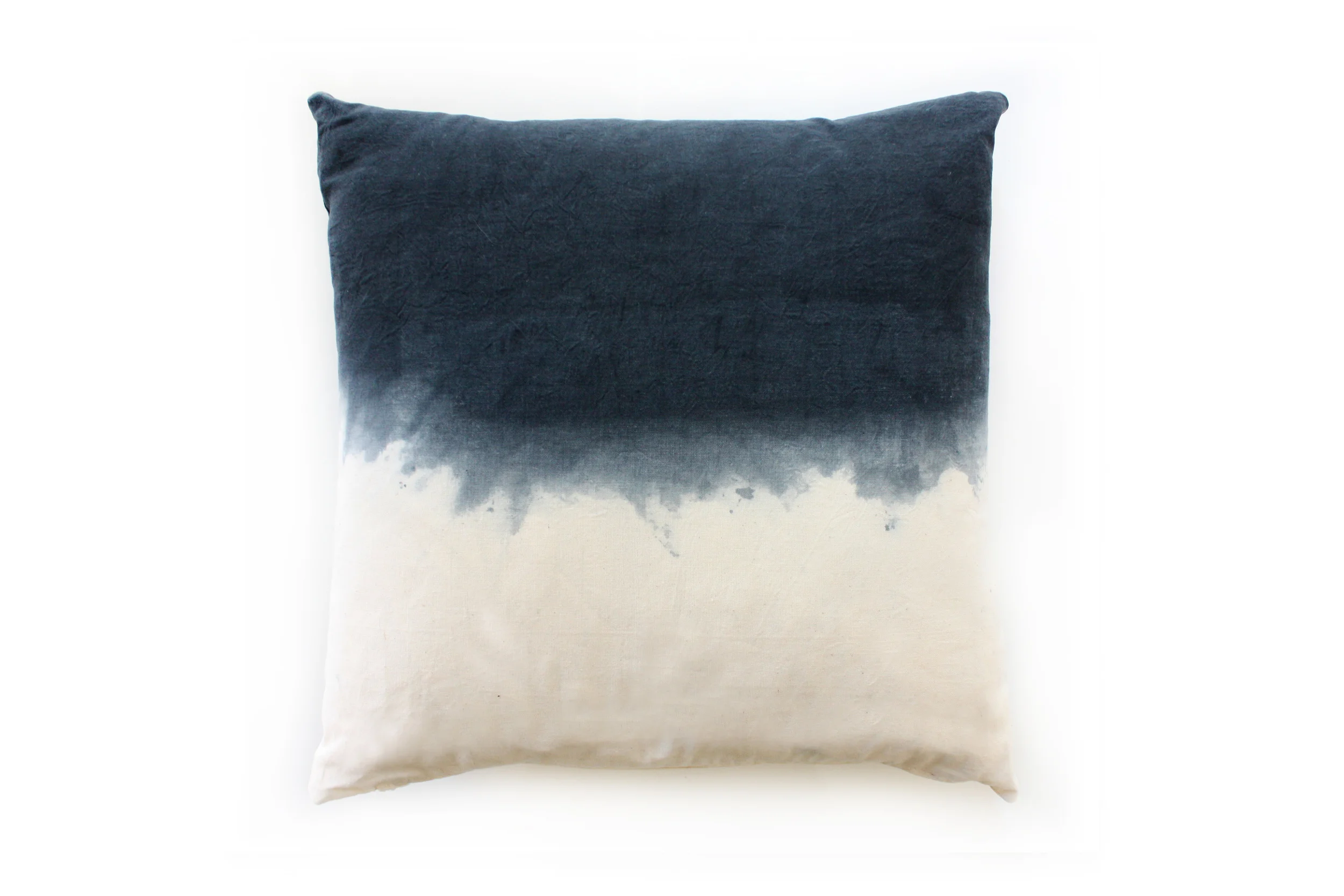 Hand Dyed Navy Ombre Cushion