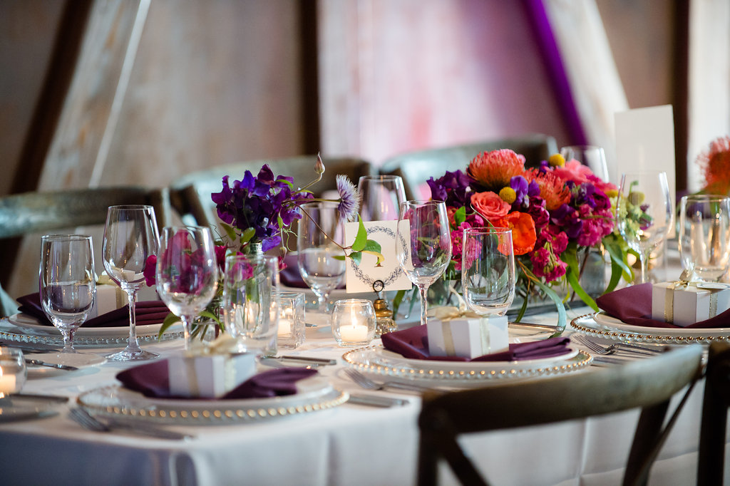 Within Sodo Wedding | Vineyard Chairs | Wedding Centerpiece | Affinity Photography | Seattle Wedding Planner | New Creations Weddings