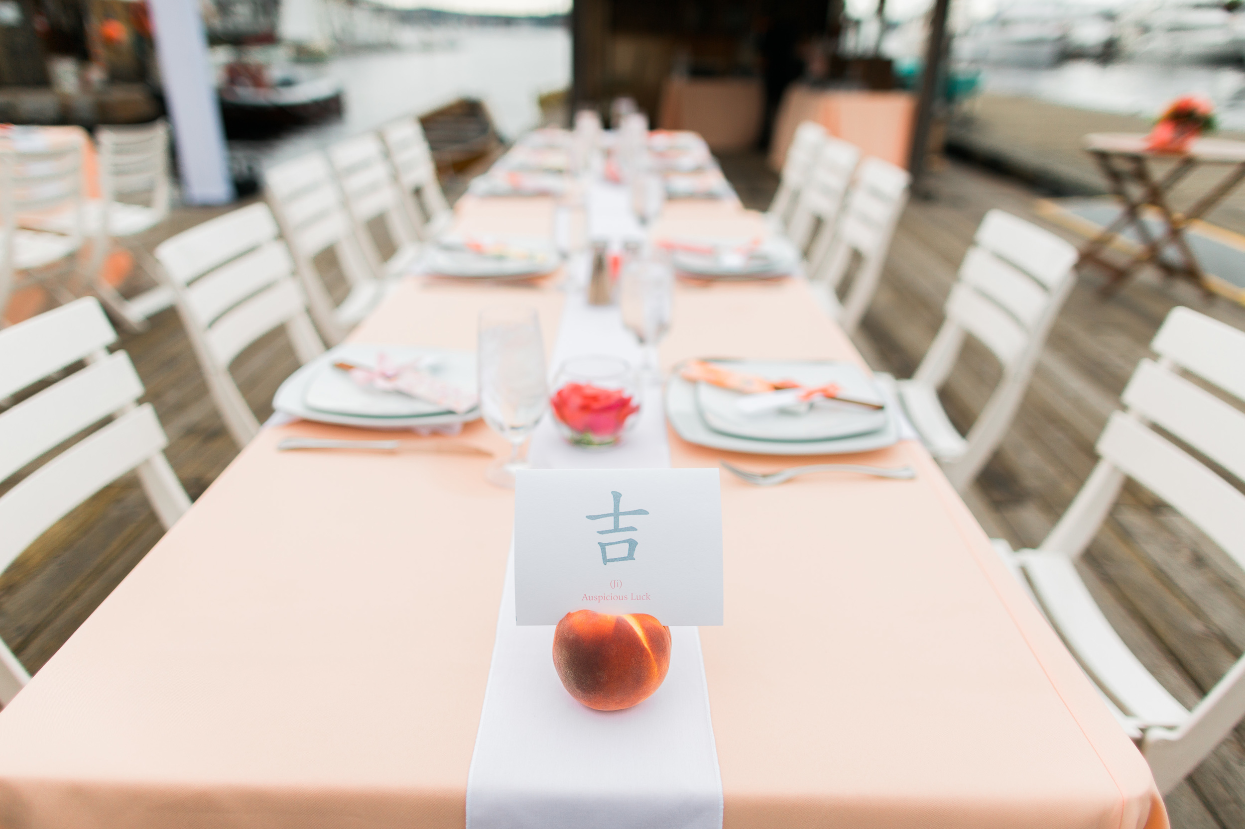 Peach Wedding | Center for Wooden Boats | Asgari Photography | Seattle Wedding Planner | Chinese Wedding Planner