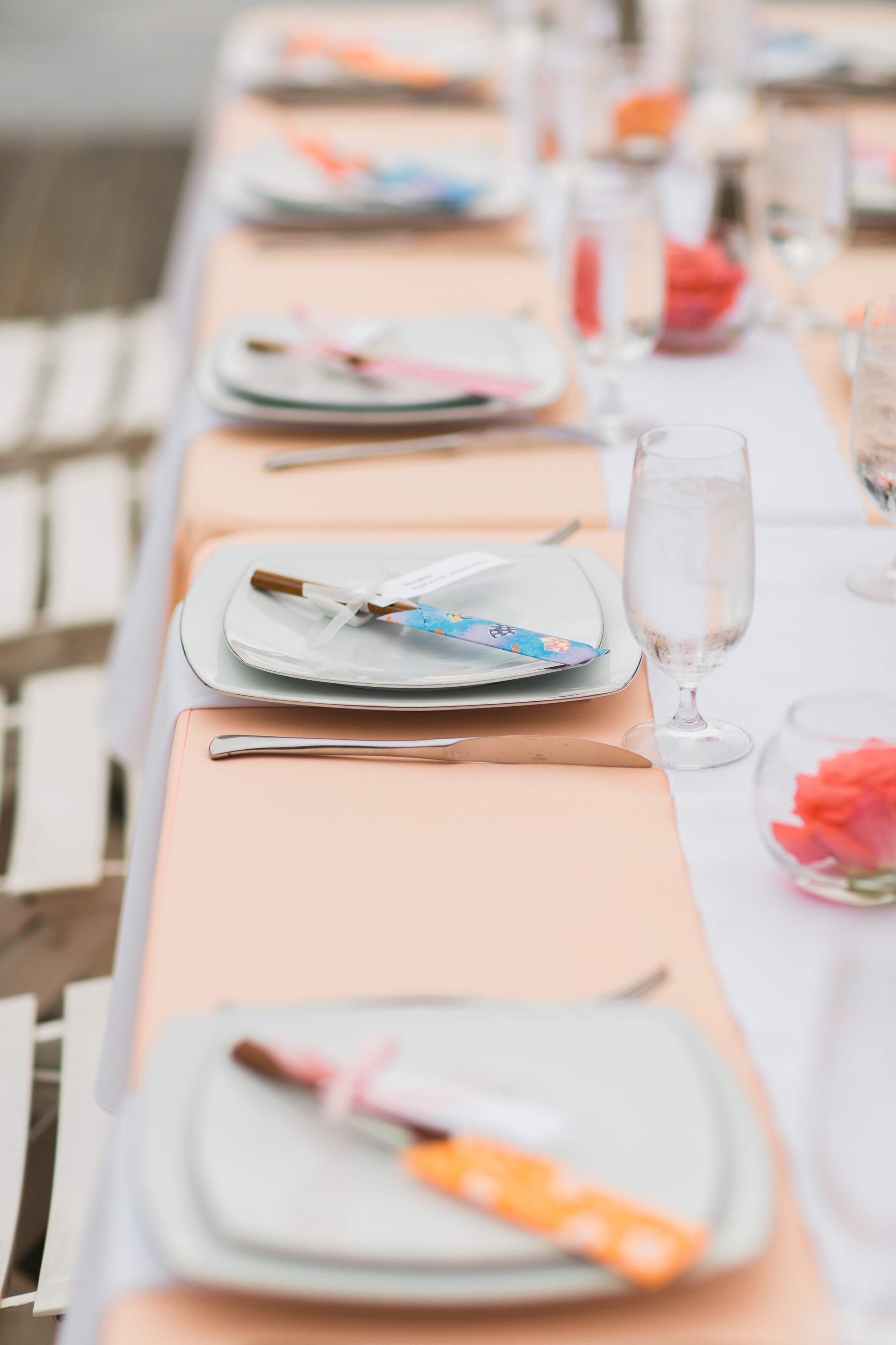 Chopstick Wedding Favors | Peach Wedding | Center for Wooden Boats | Asgari Photography | Seattle Wedding Planner | Chinese Wedding Planner