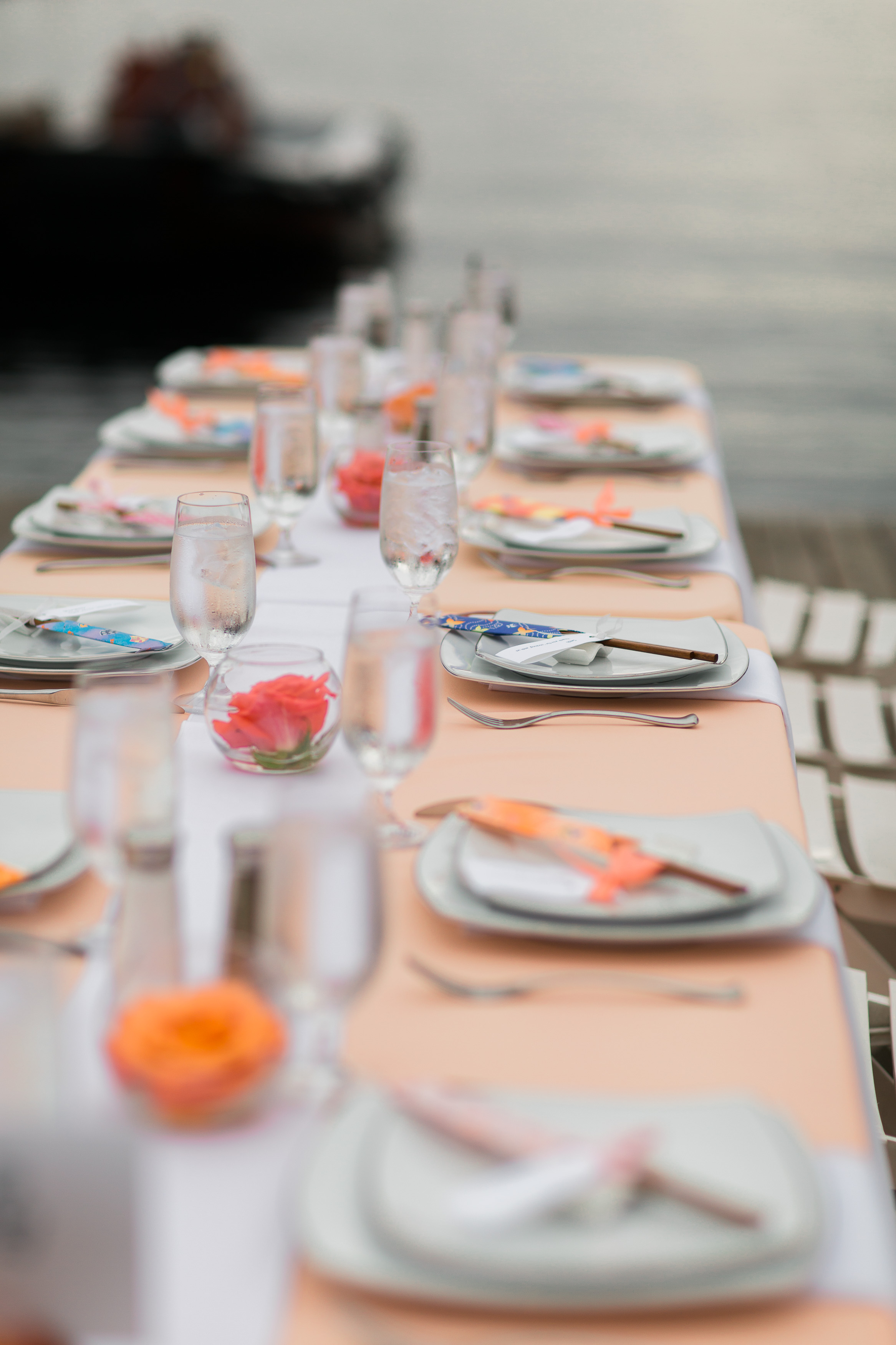 Peach and Pink Wedding | Chopstick Wedding Favors | Center for Wooden Boats | Asgari Photography | Seattle Wedding Planner | Chinese Wedding Planner