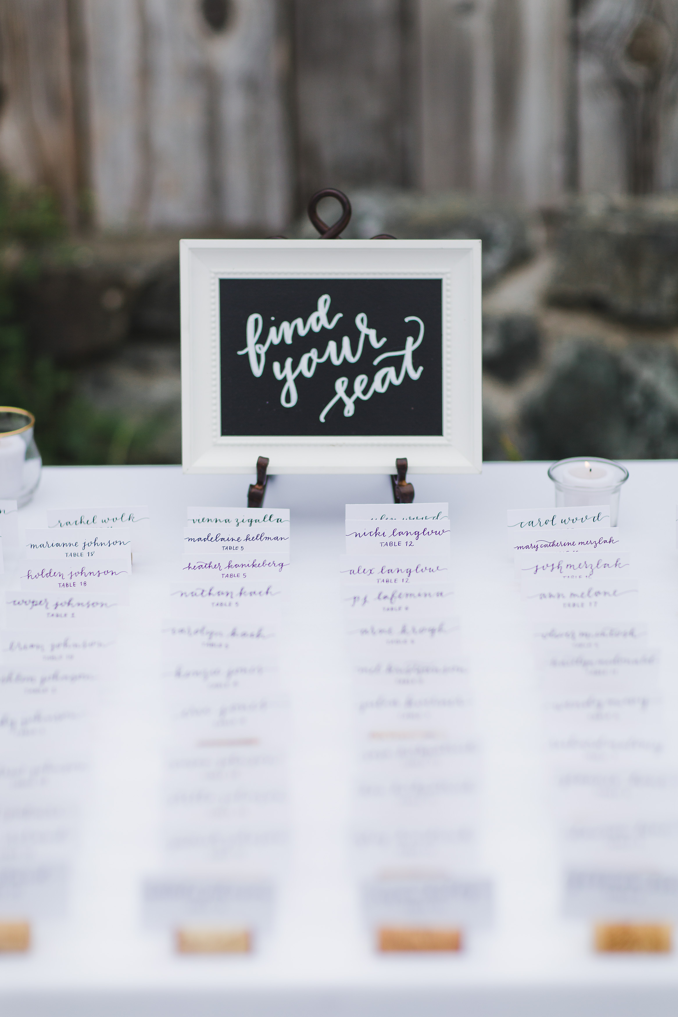 Cork Escort Card Holders | Chalkboard Seating Signage | Asgari Photography | Swans Trail Farm Snohomish Wedding | Snohomish Wedding Planner | Seattle Wedding Planner