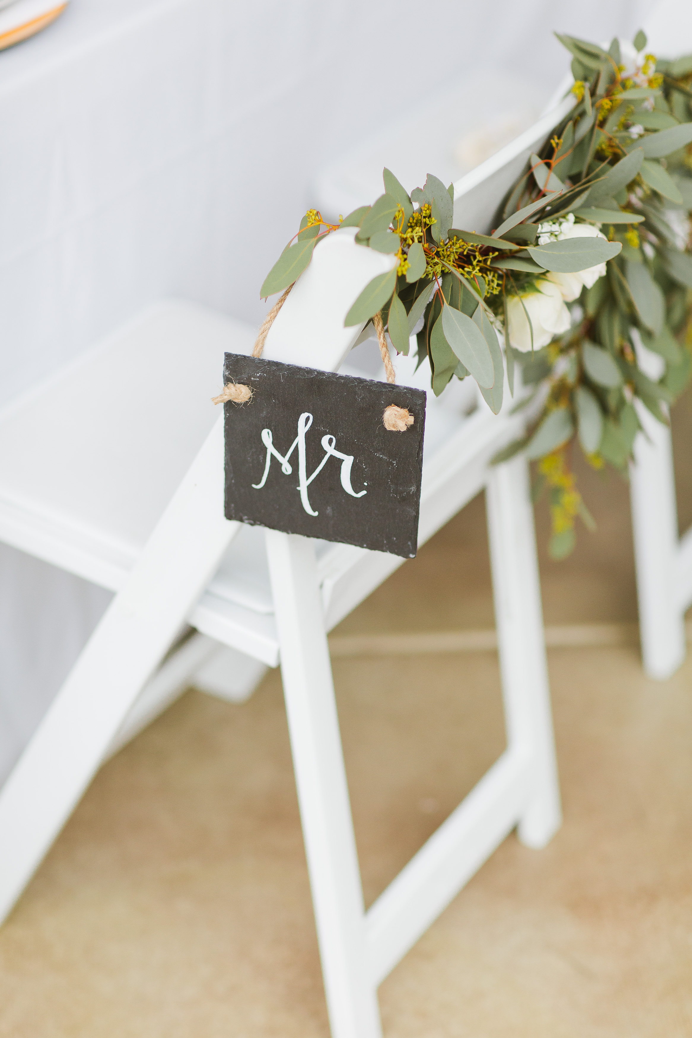 Mr and Mrs Chair Signage | Bride and Groom Chair Signs | Chalkboard Chair Signs | Asgari Photography | Swans Trail Farm Snohomish Wedding | Snohomish Wedding Planner | Seattle Wedding Planner