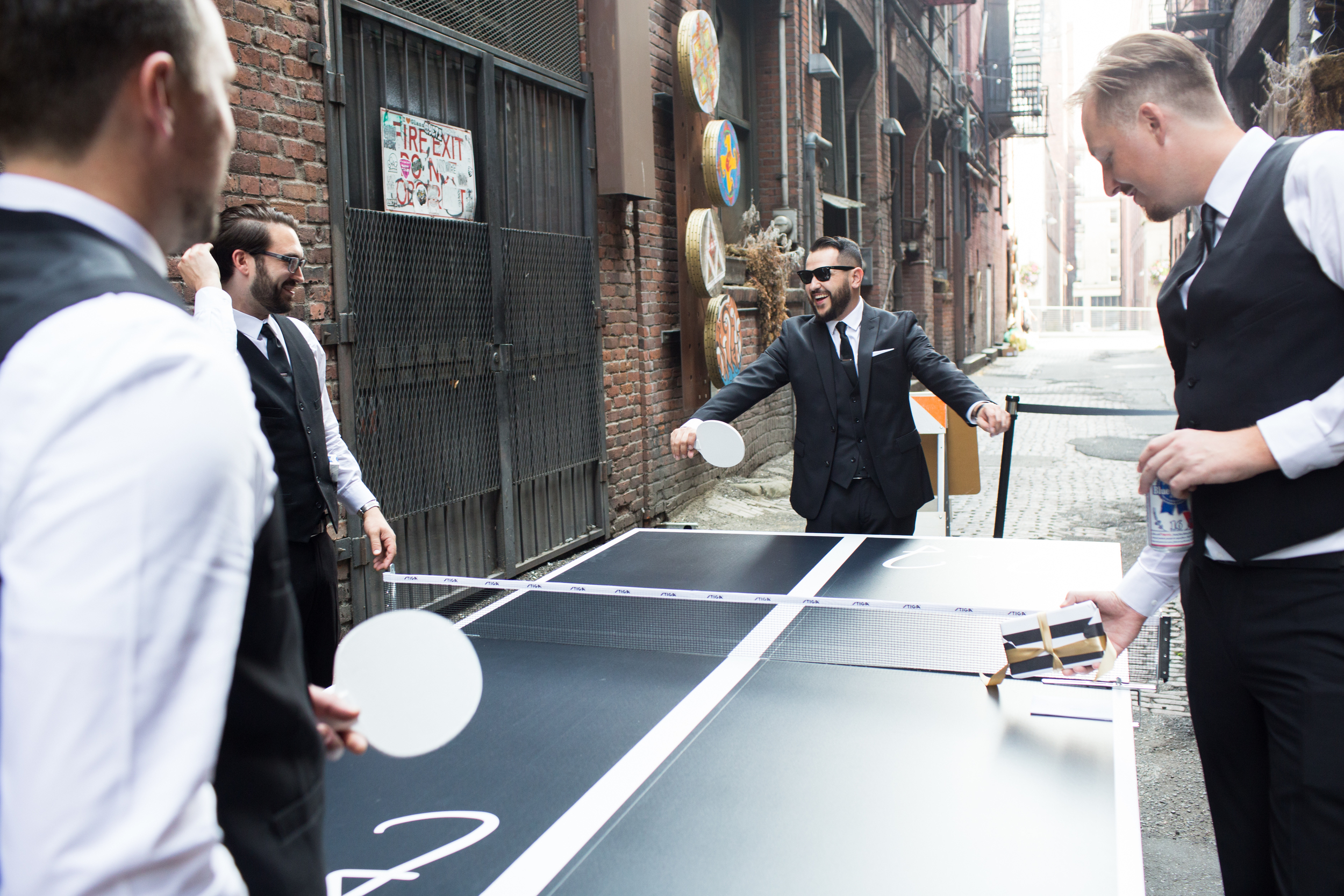 Wedding Ping Pong Table | Axis Pioneer Square Wedding | Angela and Evan Photography | Seattle Wedding Planner