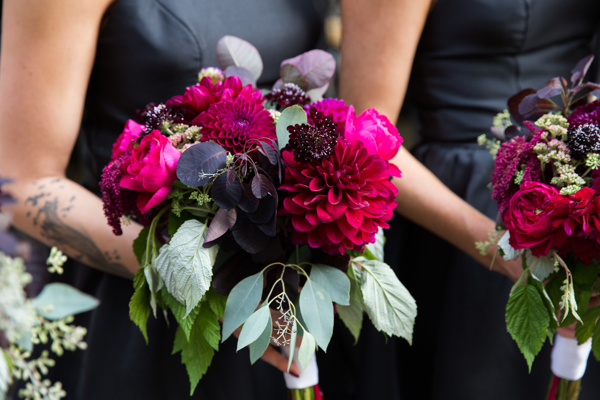 Peony Bouquet | Burgundy Bouquet | Axis Pioneer Square Wedding | Angela and Evan Photography | Seattle Wedding Planner