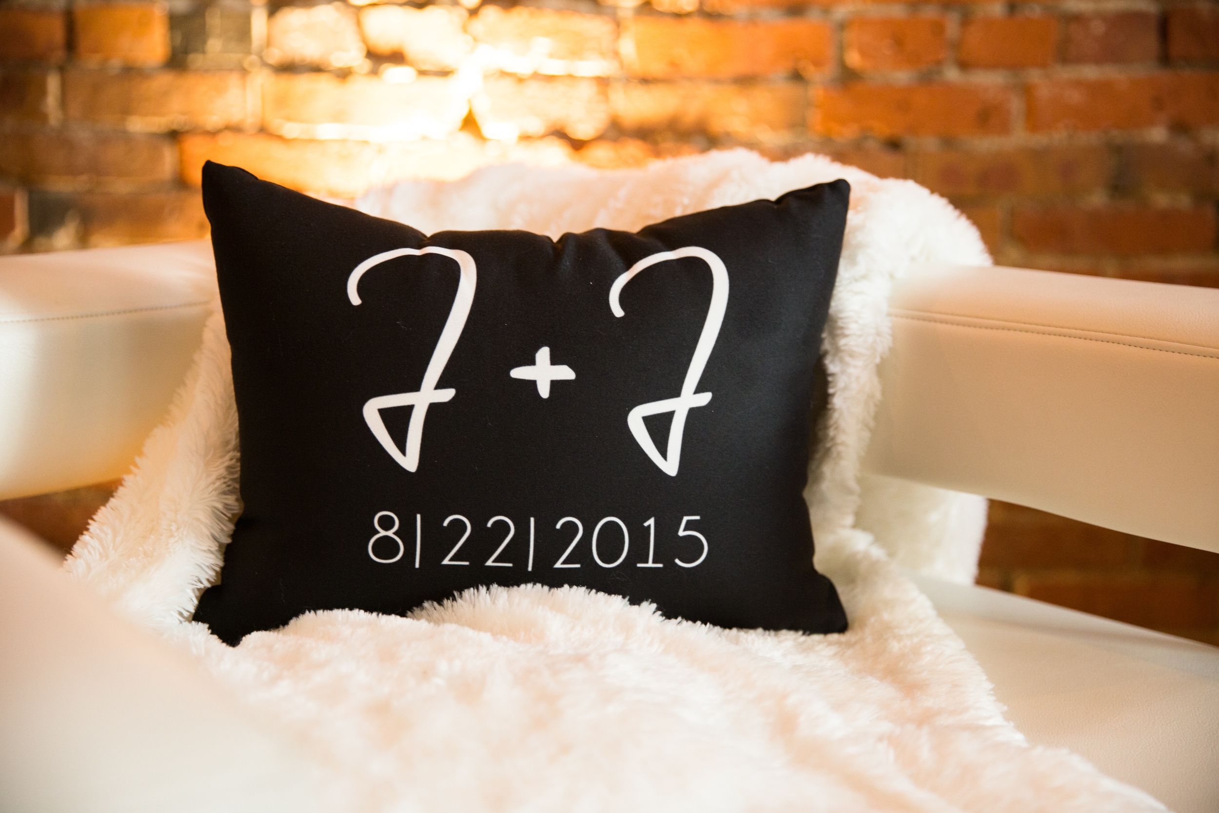 Custom Wedding Pillow | Wedding Lounge Furniture | Wedding Monogram | Axis Pioneer Square Wedding | Angela and Evan Photography | Seattle Wedding Planner 