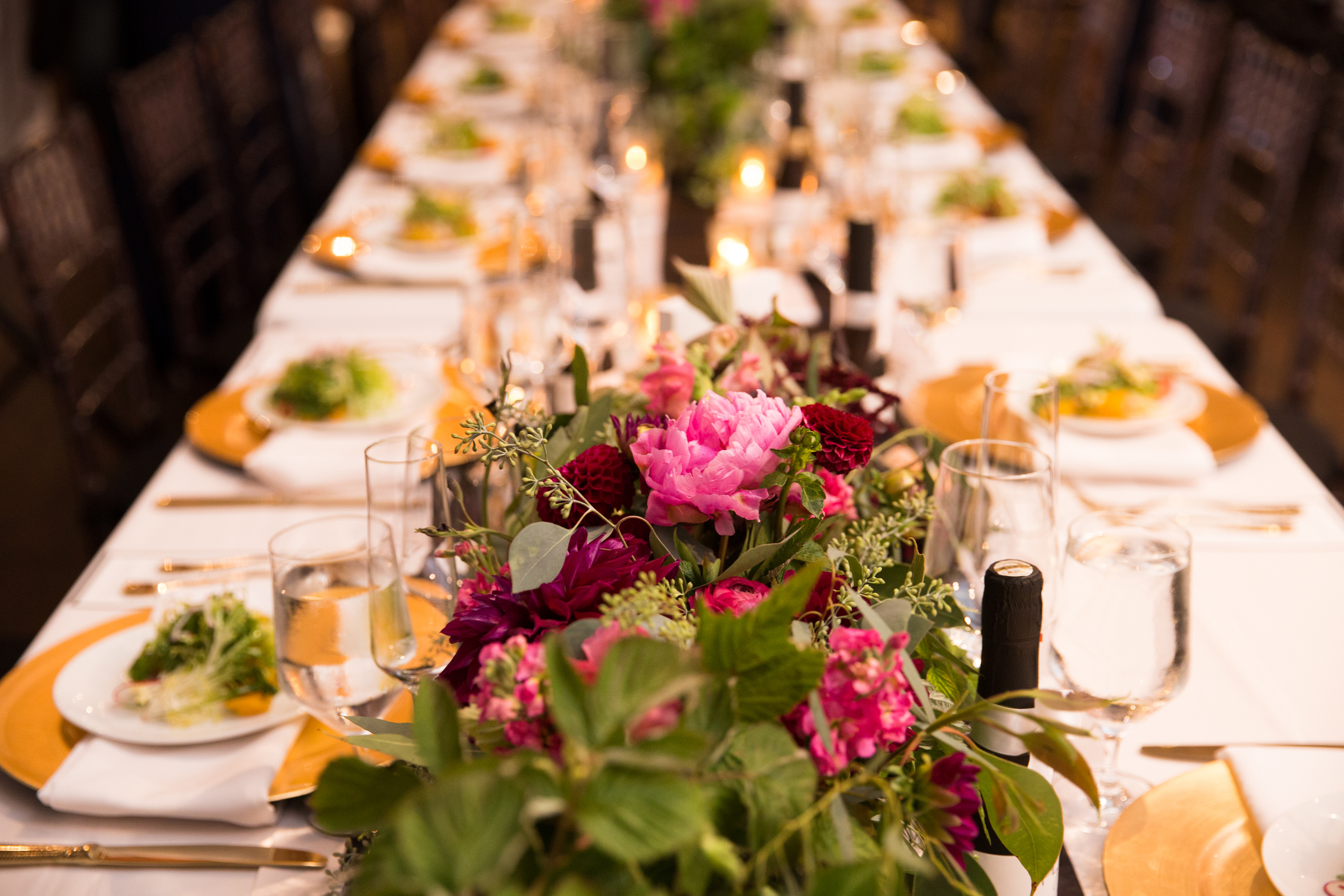 Burgundy, Black, White and Gold Wedding | Natural Wedding Centerpiece | Axis Pioneer Square Wedding | Angela and Evan Photography | Seattle Wedding Planner