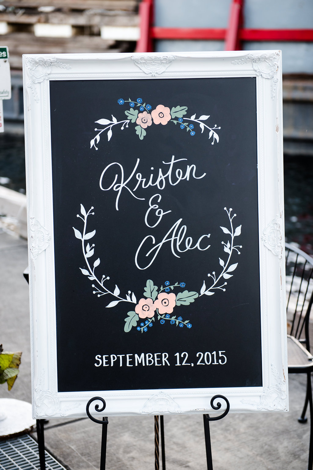 Chalkboard Wedding Sign | Wedding Welcome Sign | Skansonia Ferry Wedding | Affinity Photography | Seattle Wedding Planner