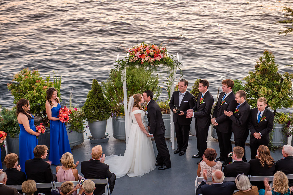 Seattle Waterfront Wedding | Wedding Arbor | Skansonia Ferry Wedding | Affinity Photography | Seattle Wedding Planner