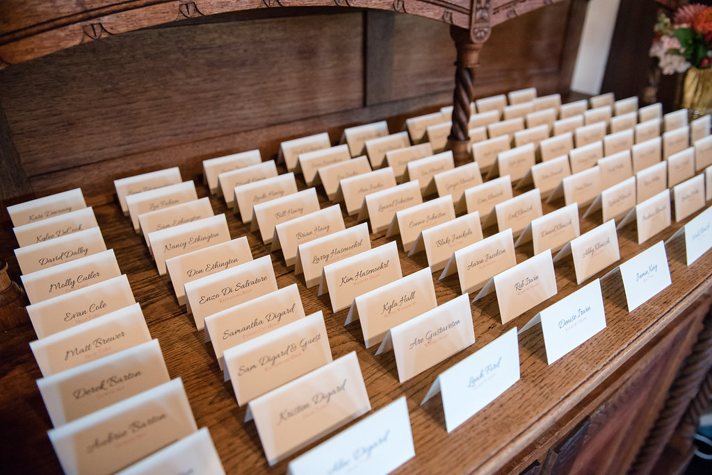 Wedding Escort Cards | Fall Wedding | Skansonia Ferry Wedding | Affinity Photography | Seattle Wedding Planner