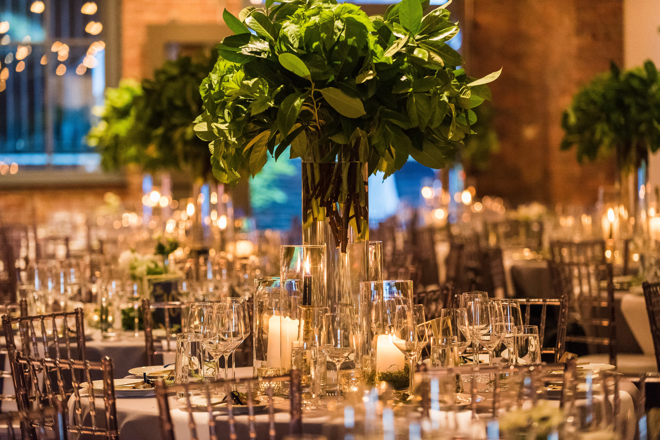 Candle and Greenery Wedding Centerpiece.jpg